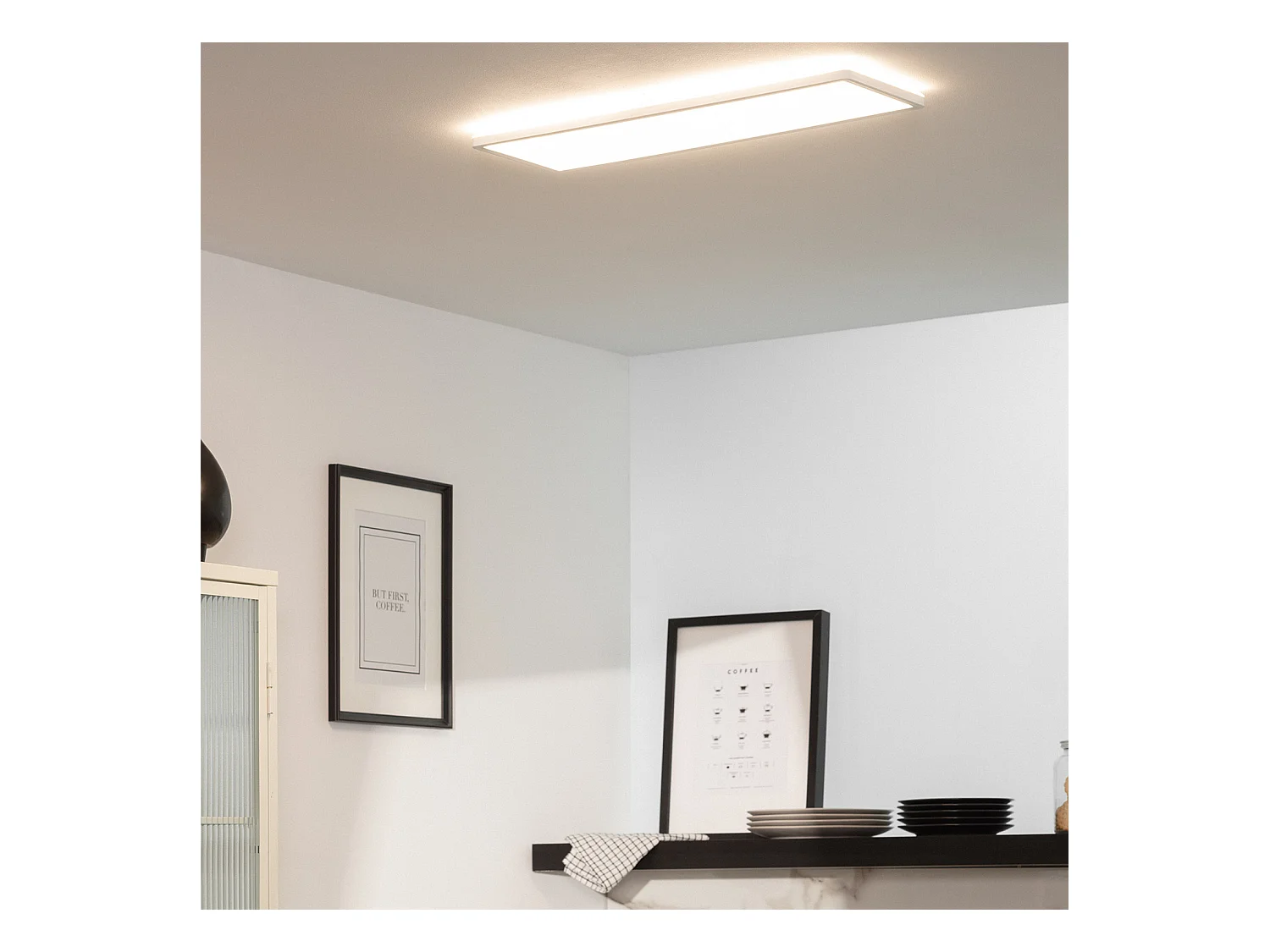 Plafoniera LED 24W Rettangolare Regolabile 580x200 mm Doppia Luce SwitchDimm 4000K Bianco Naturale