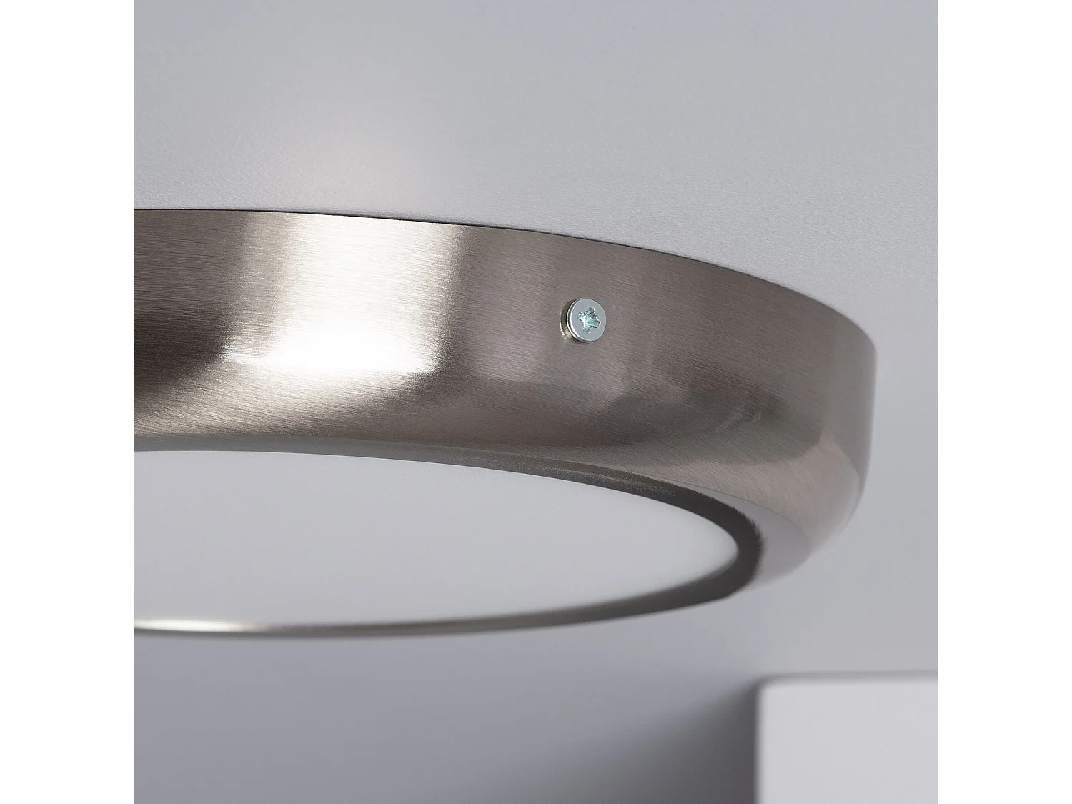 Plafoniera LED 18W Circolare Metallo Ø225 mm Design Argento 3000K Bianco Caldo