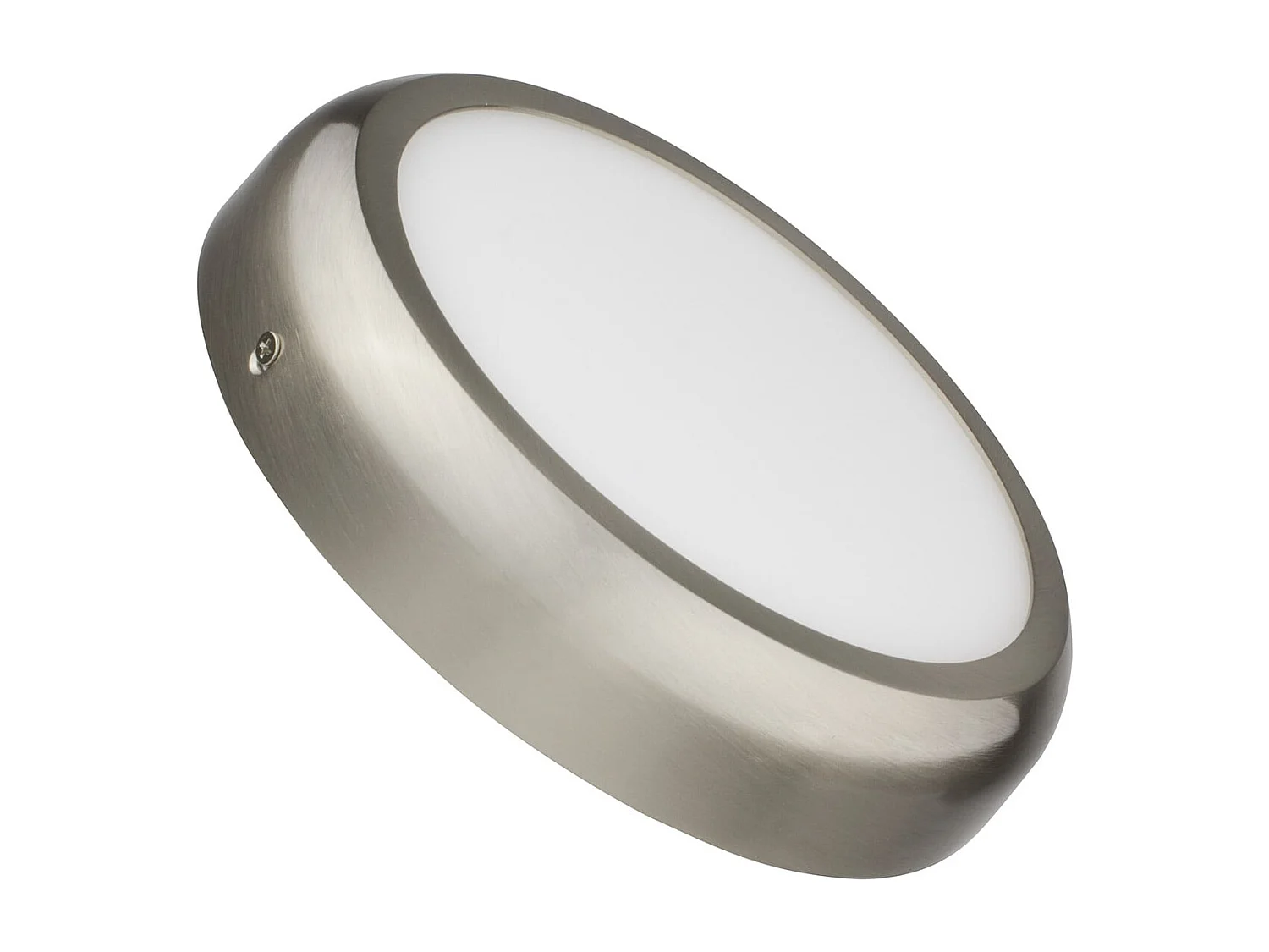 Plafoniera LED 18W Circolare Metallo Ø225 mm Design Argento 3000K Bianco Caldo