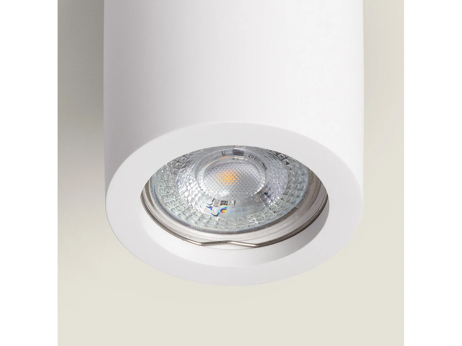 Plafonnier Plâtre Opalo Blanc