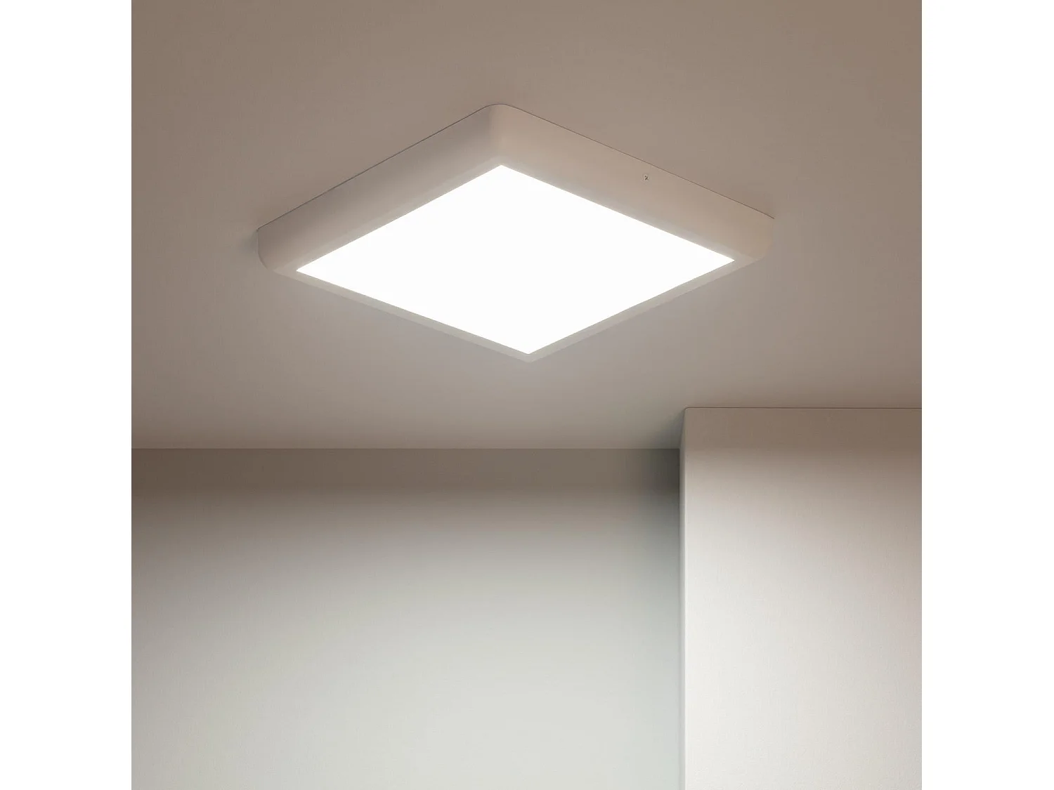 Plafoniera LED 24W Quadrata Metallo 300x300 mm Design Bianco 3000K Bianco Caldo