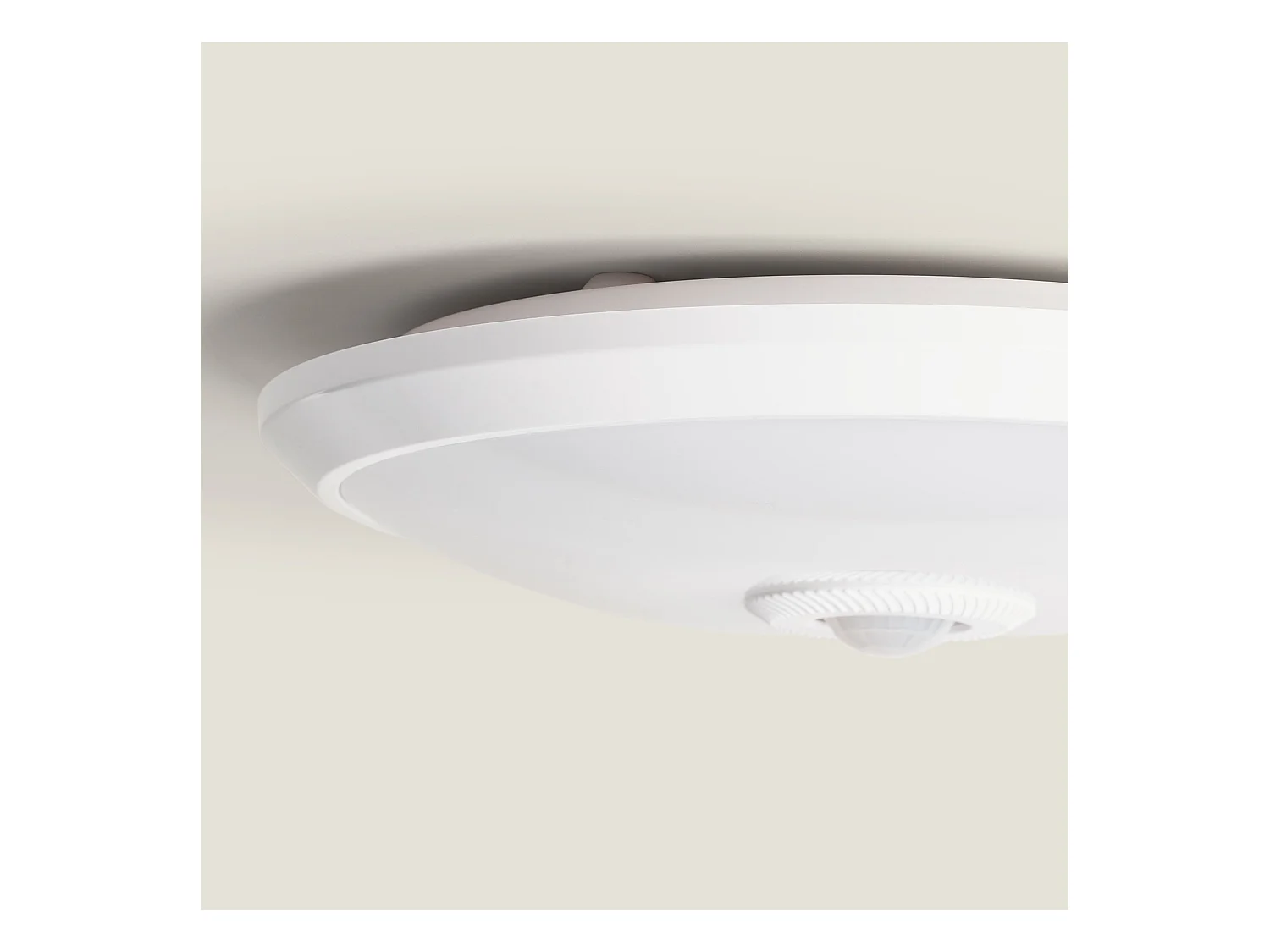 Plafonnier LED 20W avec Détecteur de Mouvement PIR et Crépusculaire Design Ø295 mm  3000K Blanc chaud