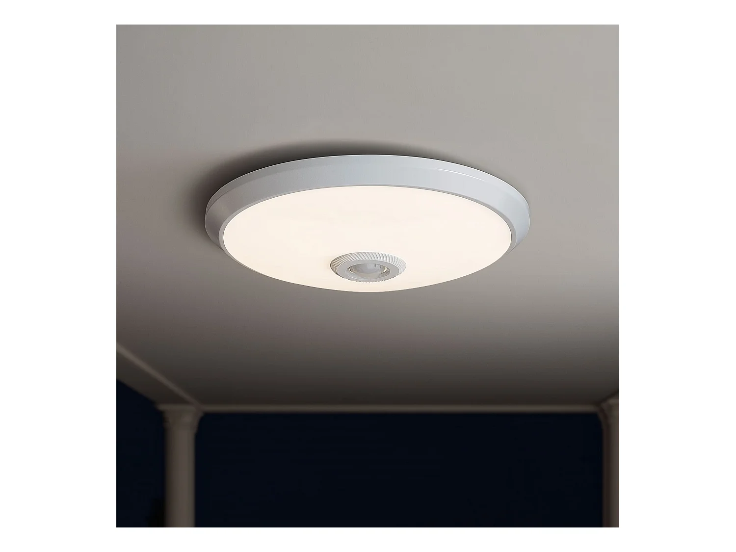 Plafón LED Techo 20W con Sensor de Movimiento PIR y Crepuscular Design Ø295 mm 3000K Blanco Cálido