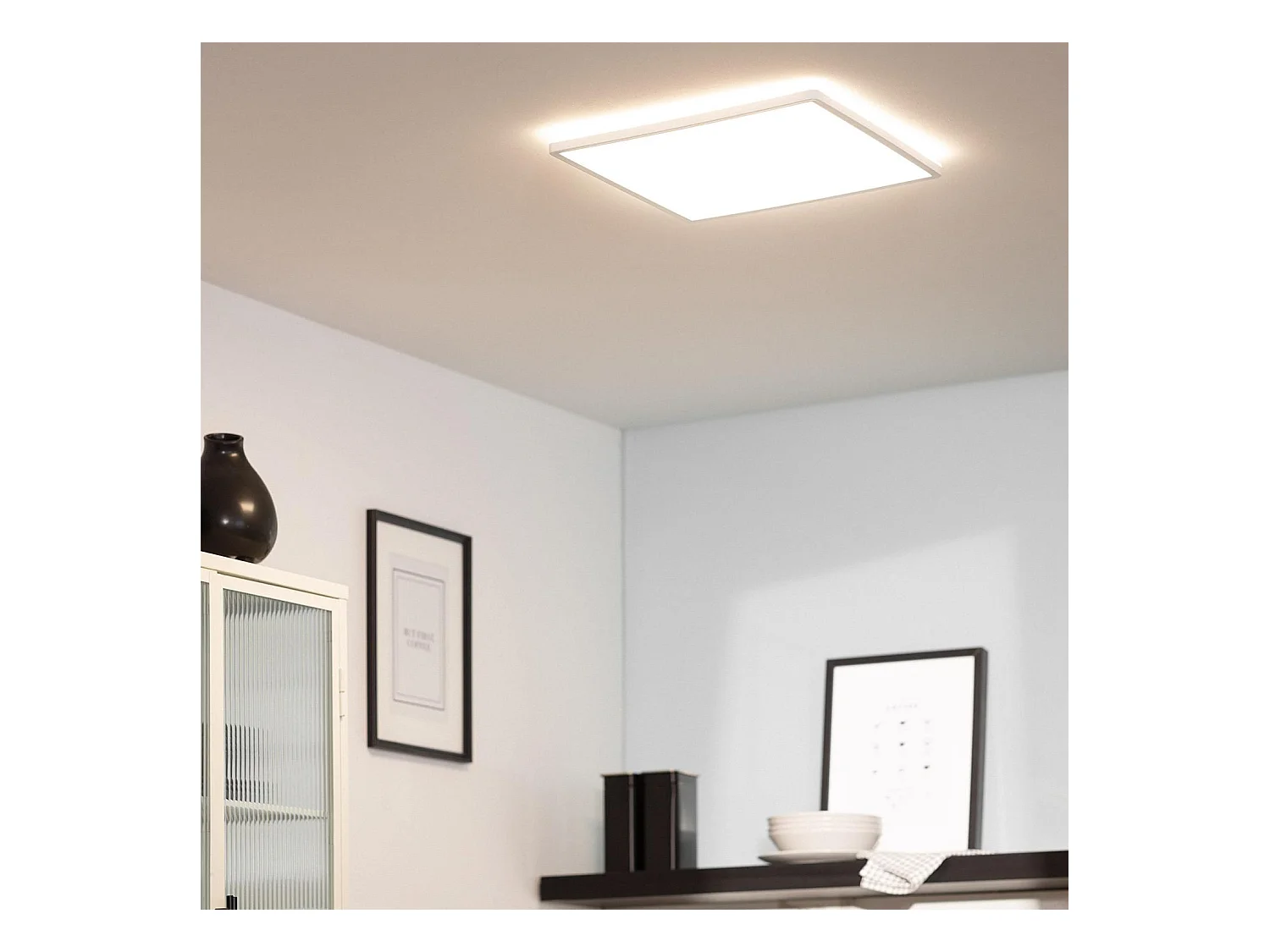 Plafoniera LED 24W Quadrata SwitchCCT Selezionabile 420x420 mm Doppia Luce Selezionabile (Caldo-Naturale-Freddo)