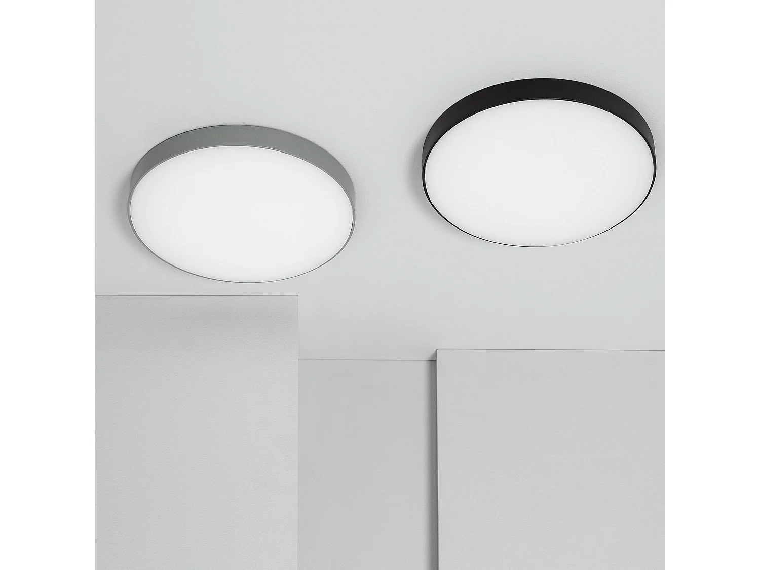 Plafonnier LED Rond 18W Dimmable Ø180 mm Gris