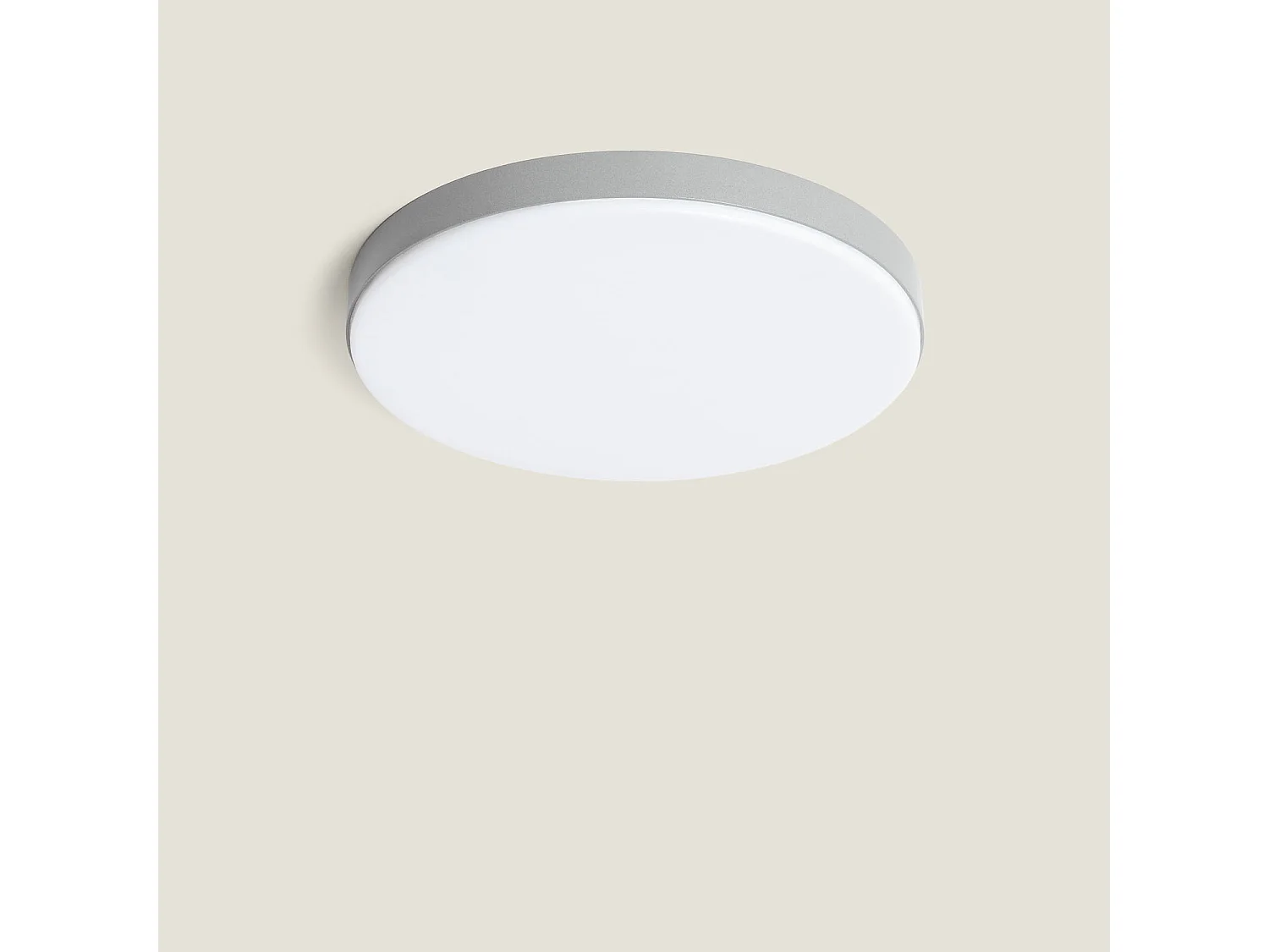 Plafonnier LED Extérieur Rond 24W Dimmable Ø220 mm Gris