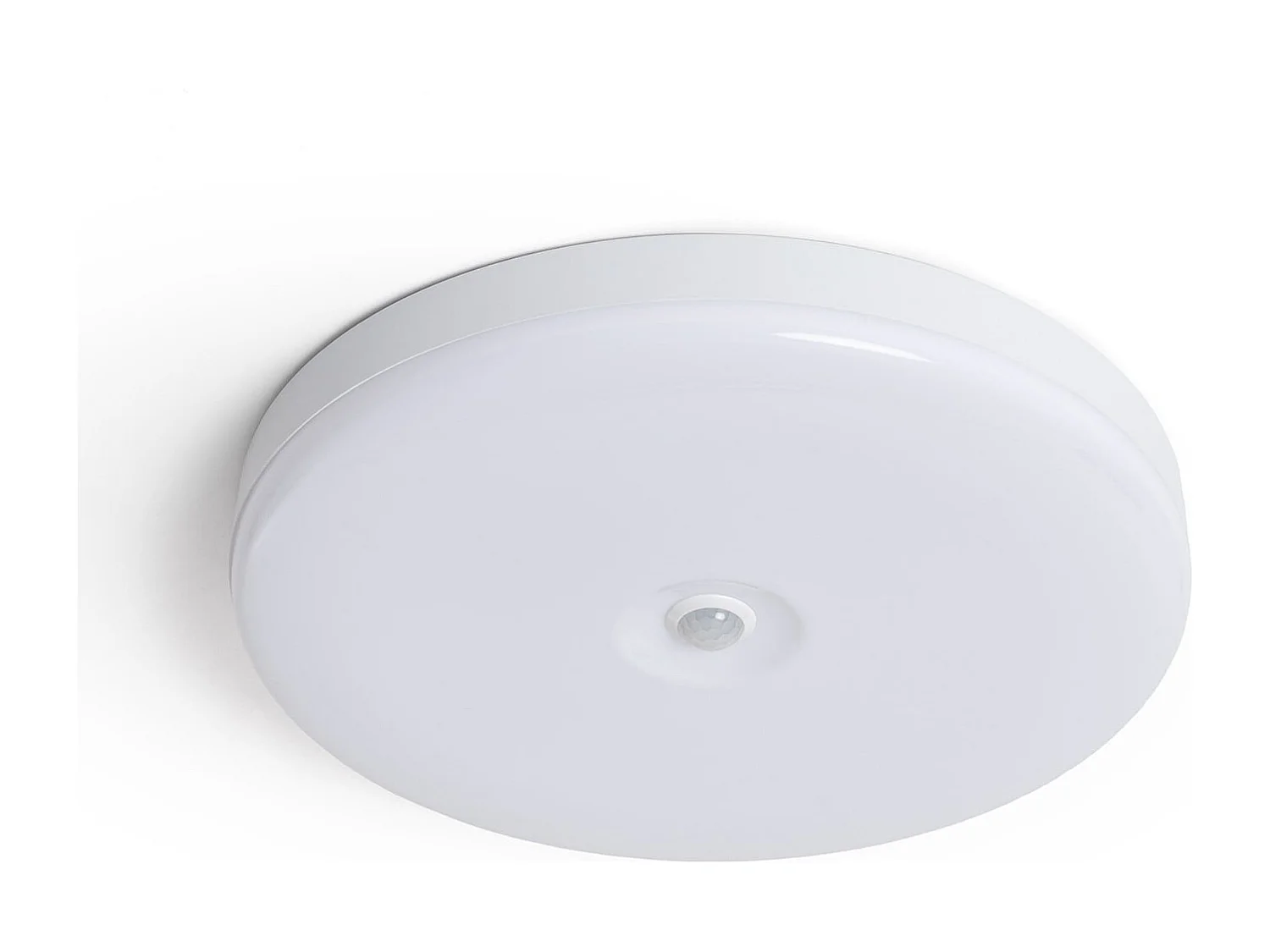 Plafoniera LED 18W Circolare Ø290 mm No Flicker con Sensore di Movimento PIR e Crepuscolare Bianco