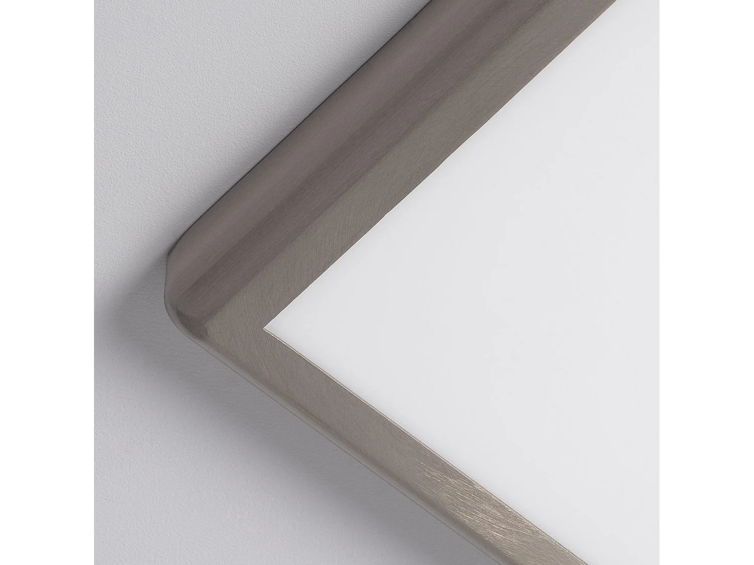 Plafonnier LED Carré Design 18W Métal 225x225 mm Silver  4000K Blanc neutre