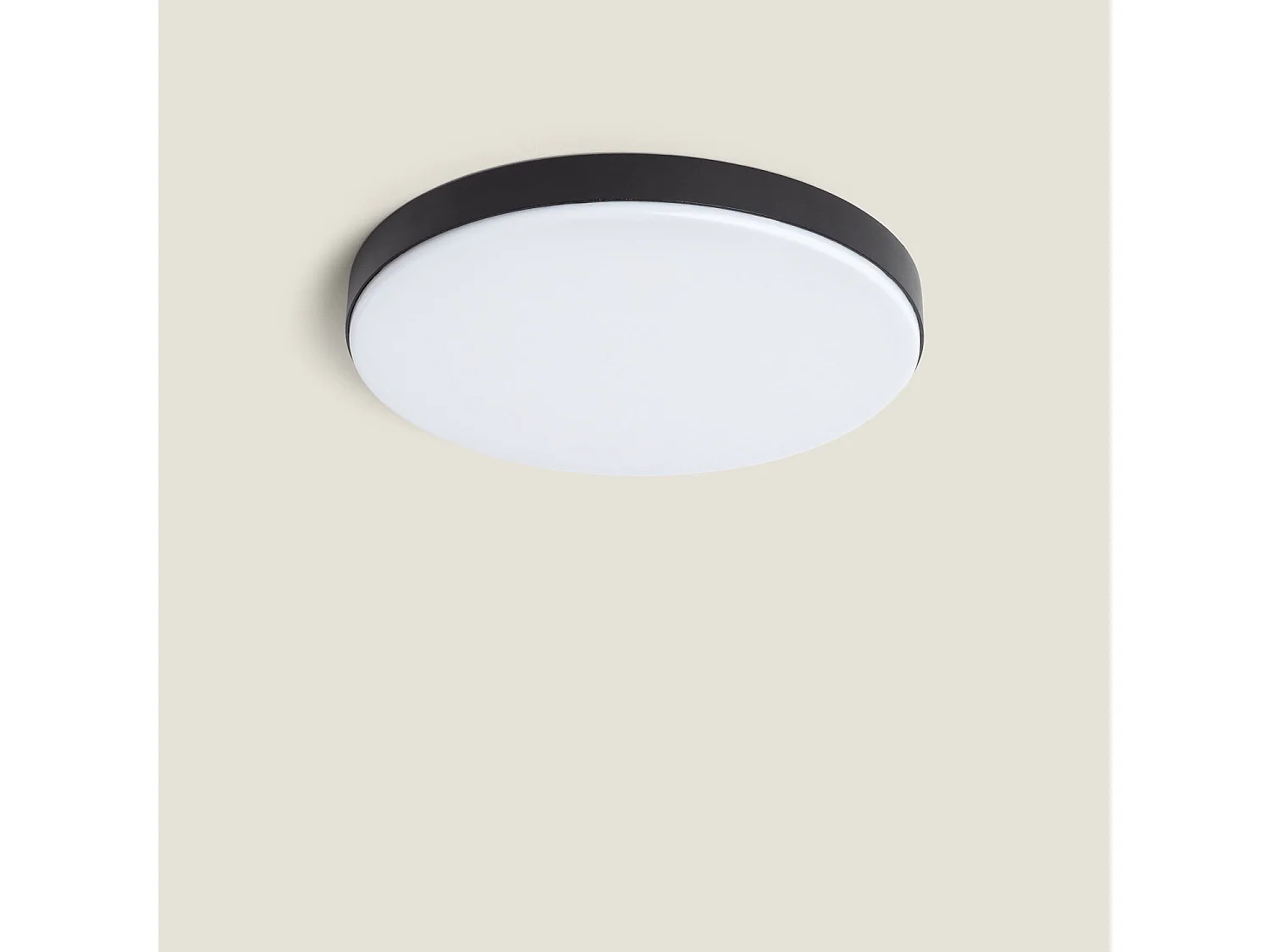 Plafonnier LED Extérieur Rond 24W Dimmable Ø220 mm Noir