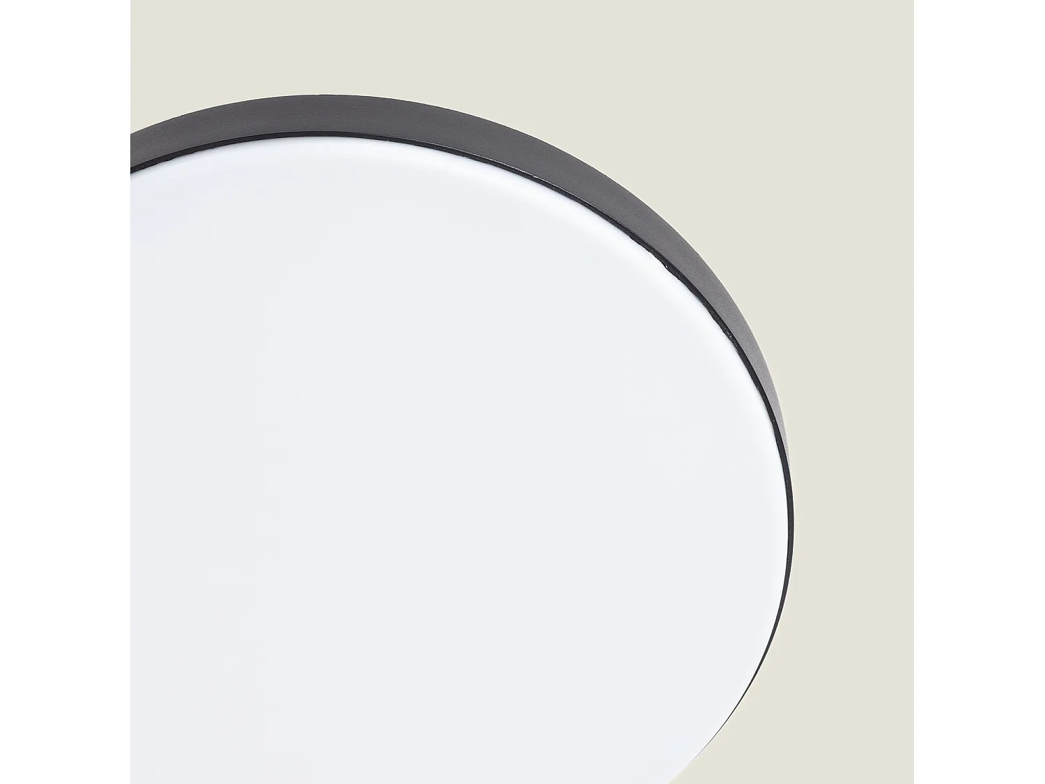 Plafonnier LED Extérieur Rond 24W Dimmable Ø220 mm Noir