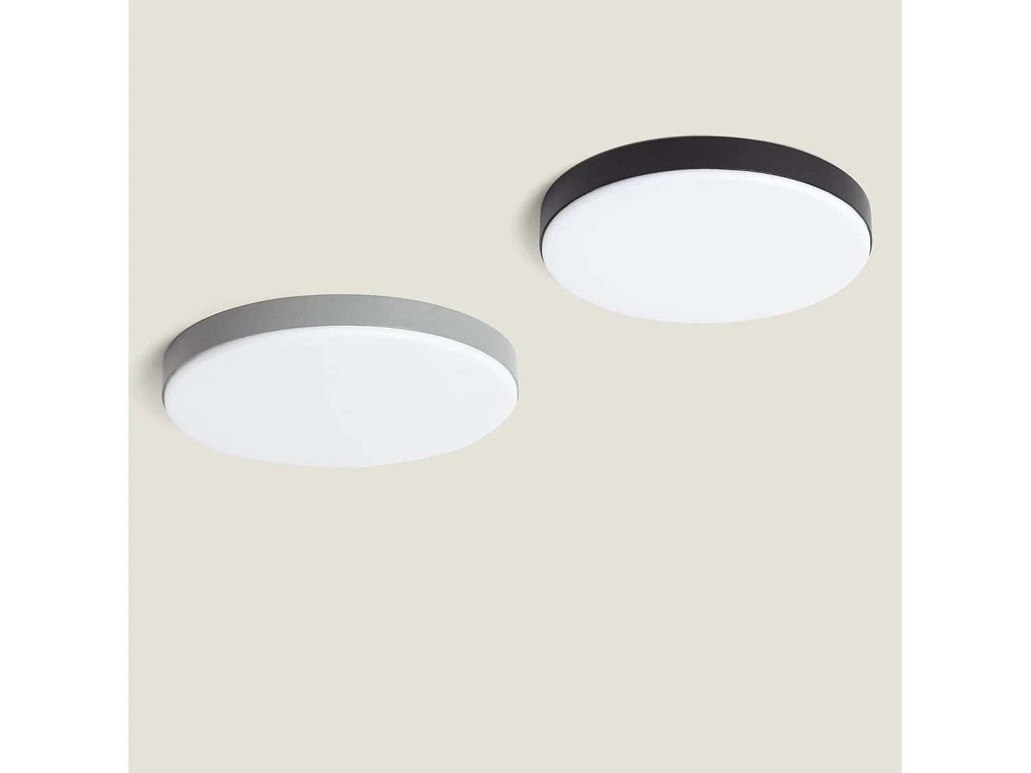 Plafón LED Exterior 24W Circular Ø220 mm Regulable Negro