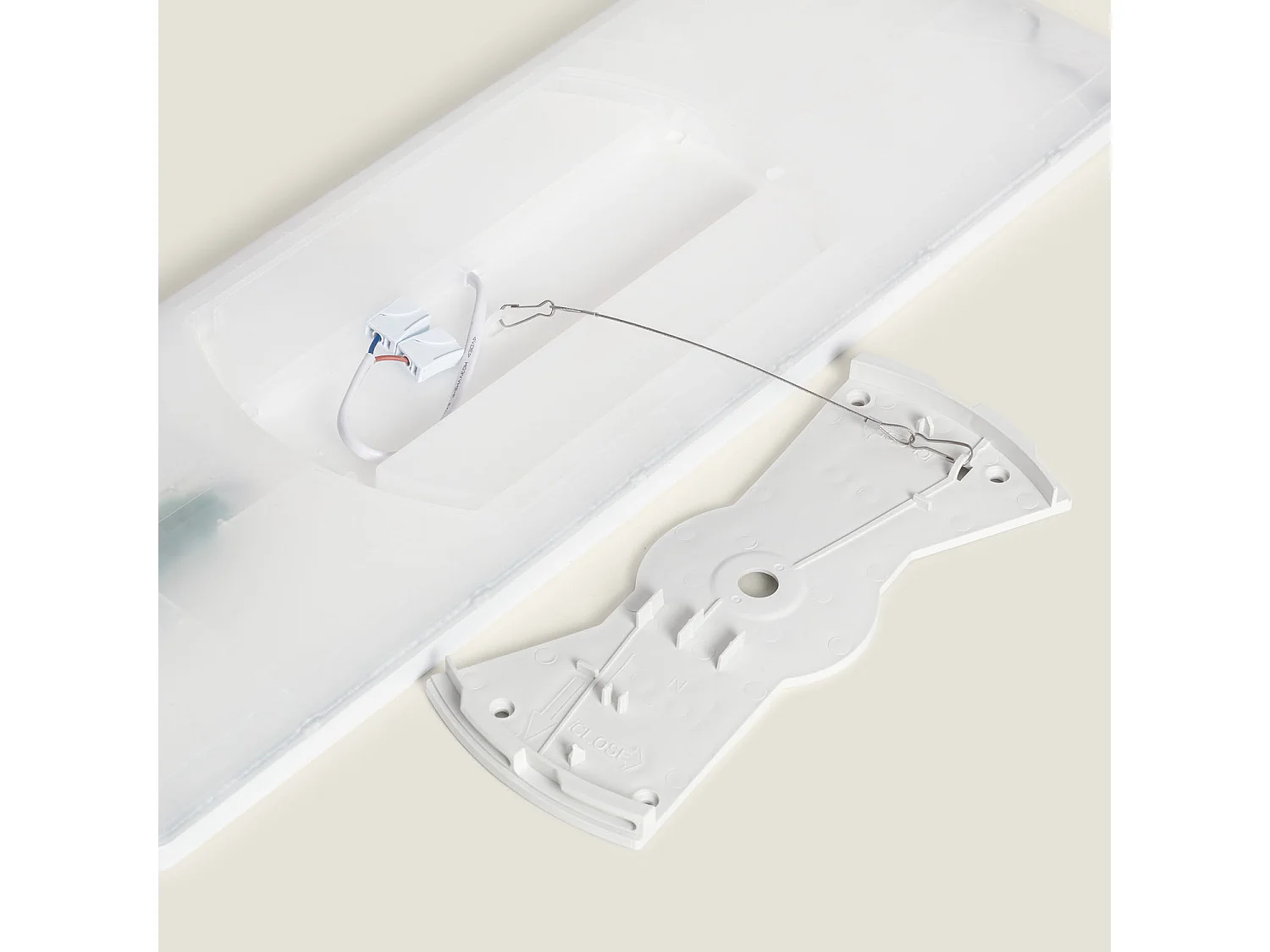 Plafoniera LED 24W Rettangolare SwitchCCT Selezionabile 580x200 mm Doppia Luce Selezionabile (Caldo-Naturale-Freddo)