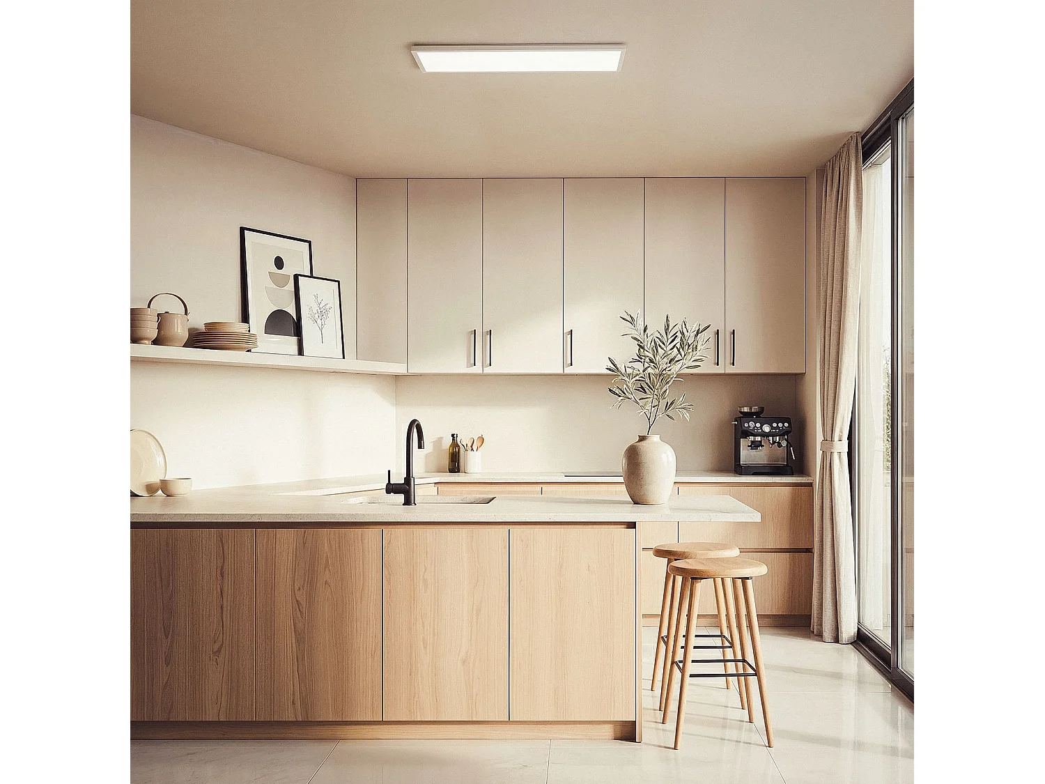 Plafón LED 24W Rectangular SwitchCCT Seleccionable 580x200 mm Doble Cara Seleccionable (Cálido-Neutro-Frío)
