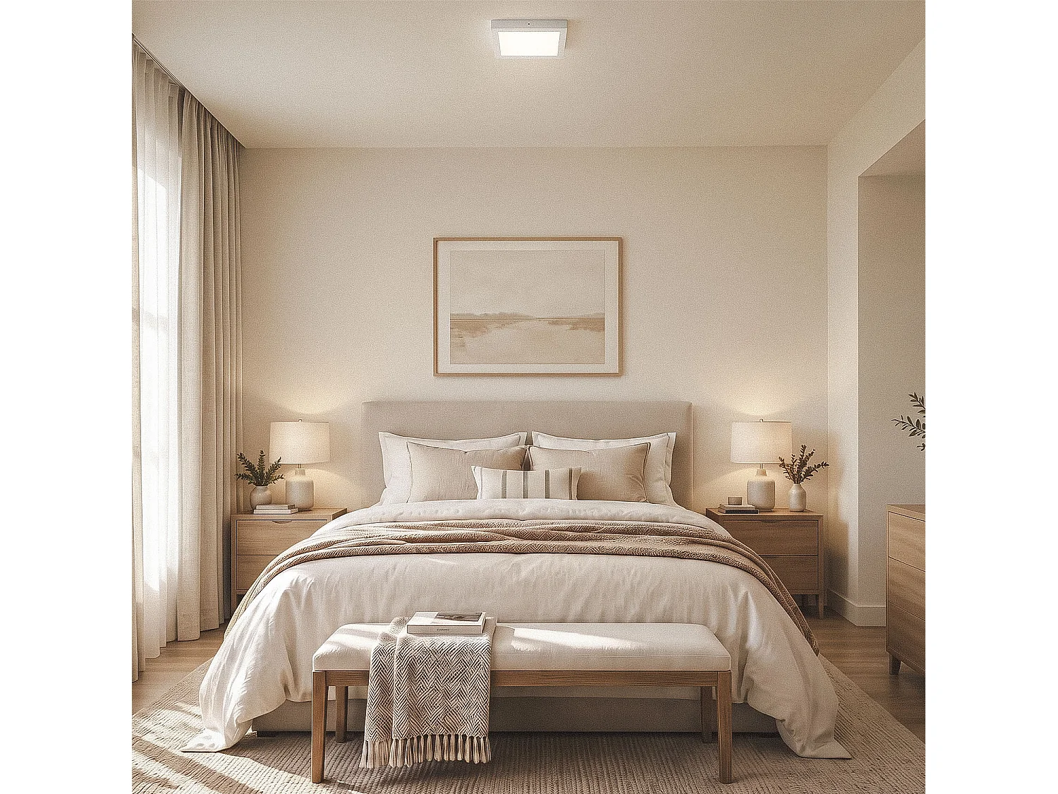 Plafoniera LED Quadrata 18W 225x225 mm 4000K Bianco Naturale