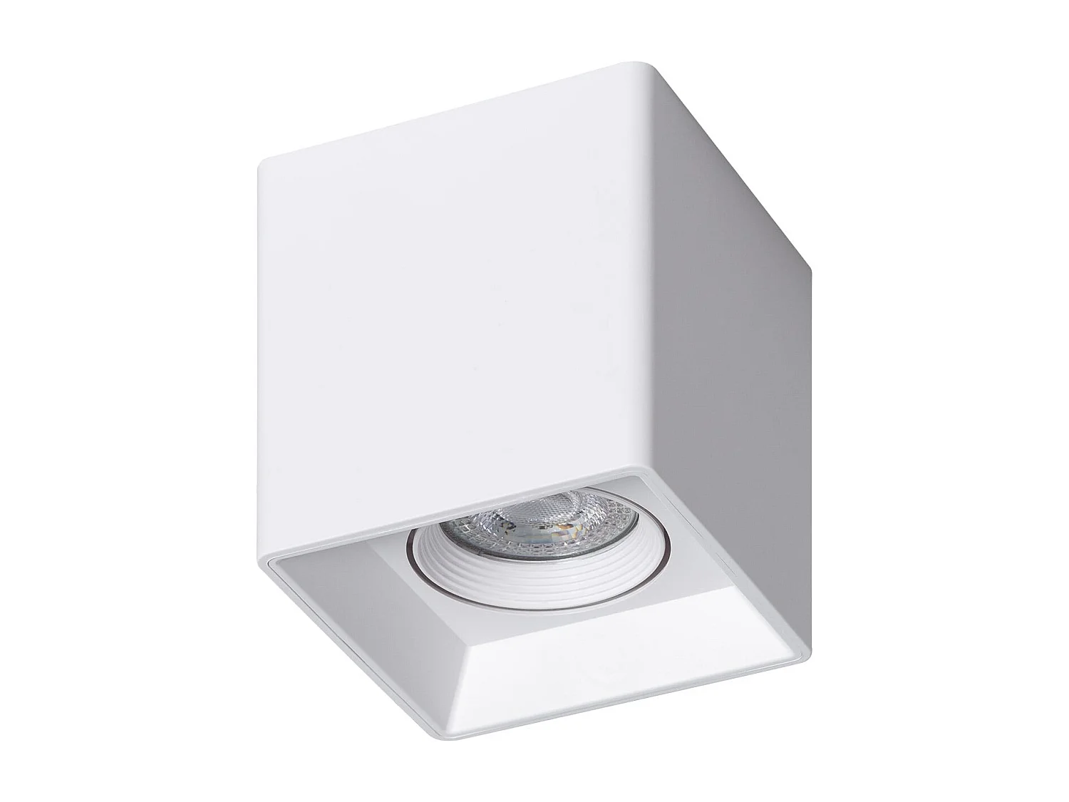 Applique da Soffitto Quadrata Bianco con Lampadina GU10 Space 4000K Bianco Naturale
