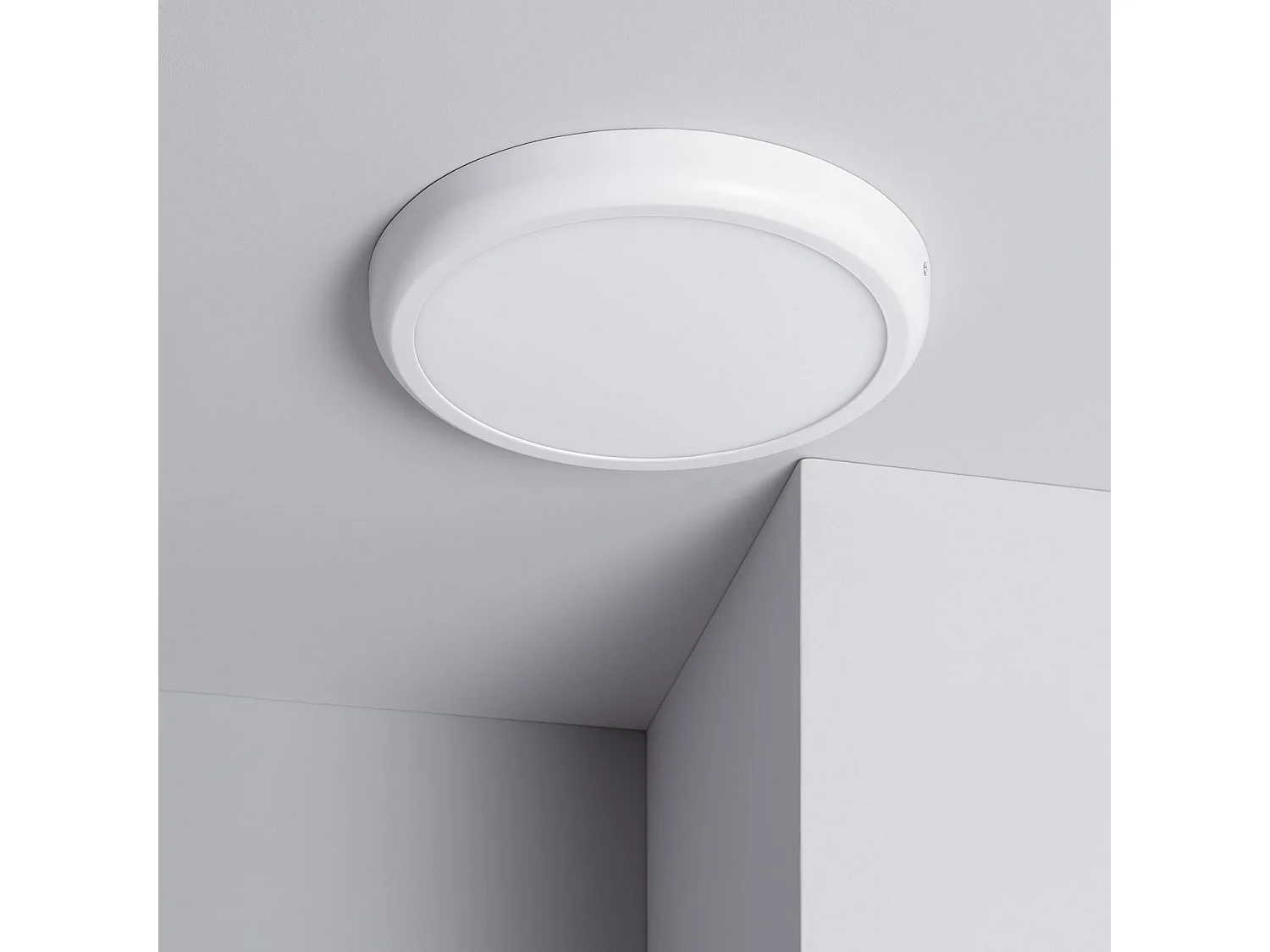 Plafonnier LED Rond Métal 24W Design White Ø300mm 5000K Blanc froid