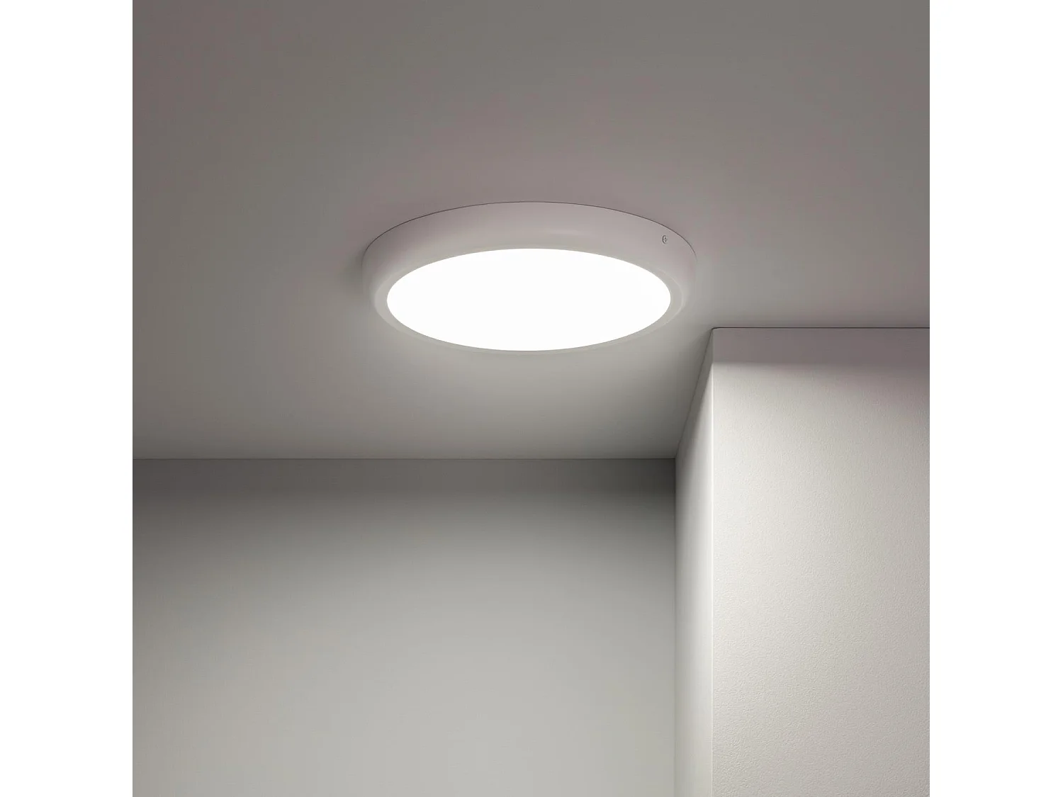 Plafonnier LED Rond Métal 24W Design White Ø300mm 5000K Blanc froid