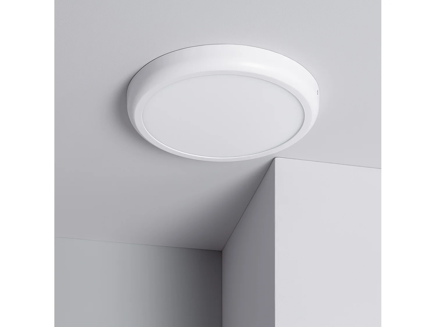 Plafonnier LED Rond Métal 24W Design White Ø300mm 5000K Blanc froid