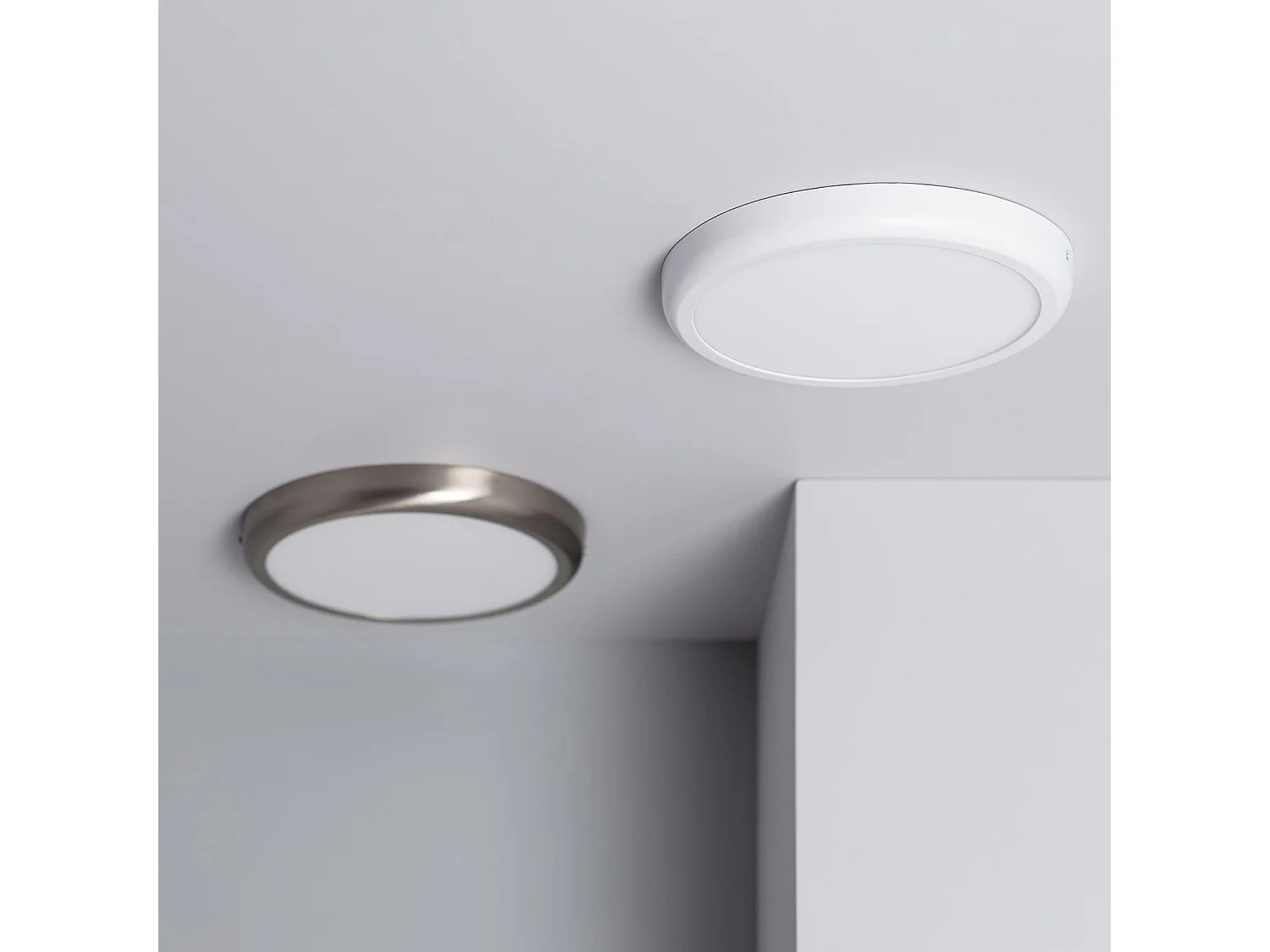 Plafonnier LED Rond Métal 24W Design White Ø300mm 5000K Blanc froid