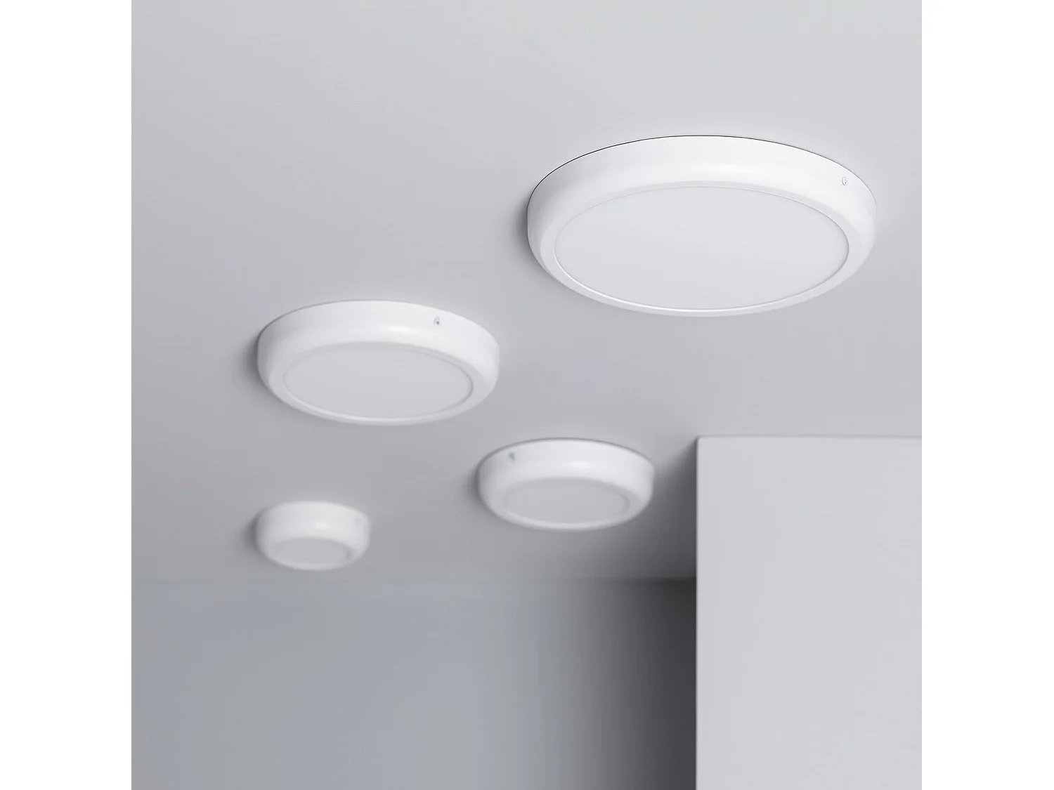Plafoniera LED 24W Circolare Metallo Ø300 mm Design Bianco 5000K Bianco Freddo