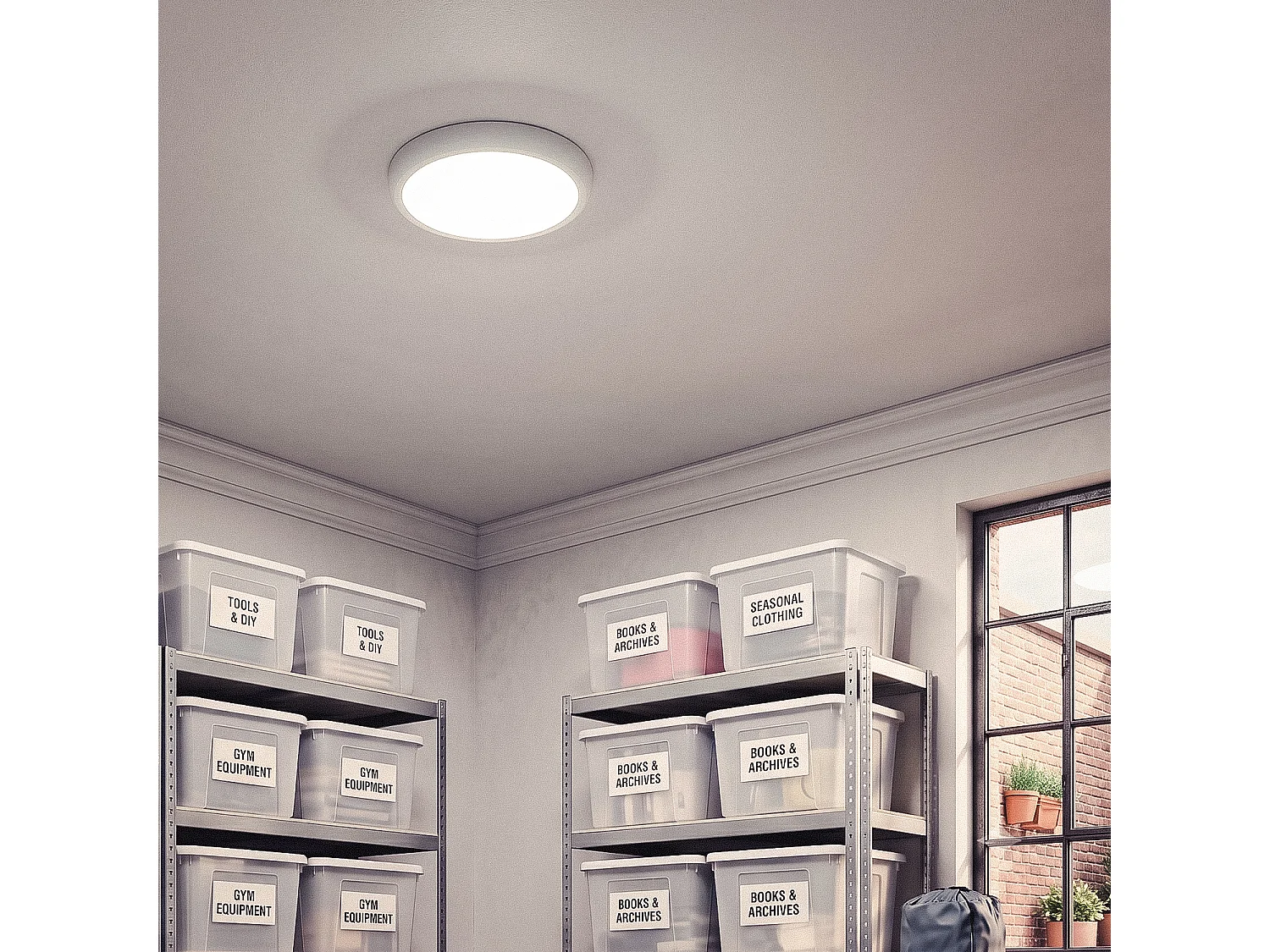 Plafón LED 24W Circular Metal Ø300 mm Design White 5000K Blanco Frío