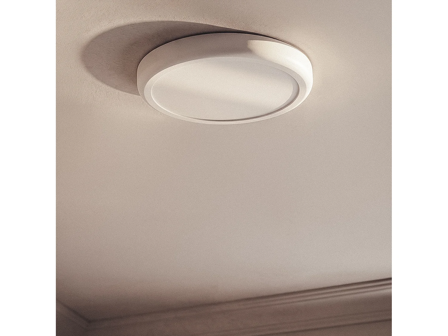 Plafón LED 24W Circular Metal Ø300 mm Design White 5000K Blanco Frío