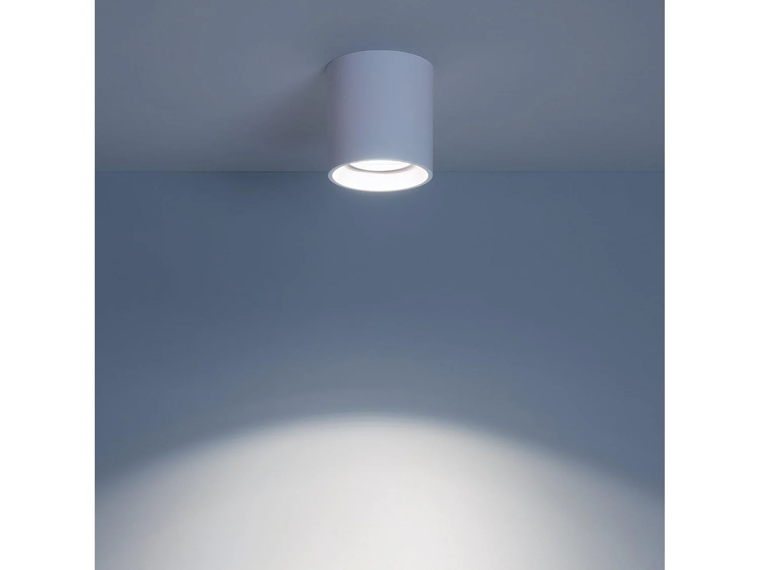 Plafonnier Space Blanc avec Ampoule GU10  6000K Blanc froid