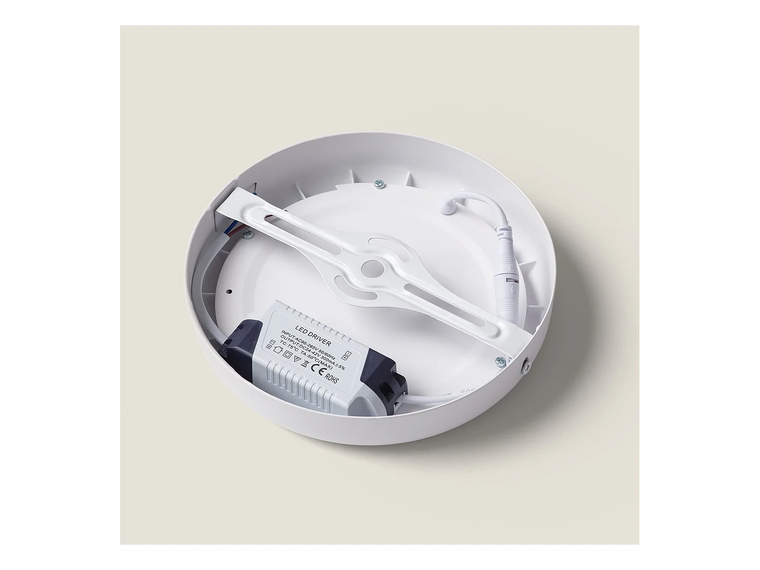 Plafón LED 12W Circular Metal Ø180 mm Design White 4000K Blanco Neutro