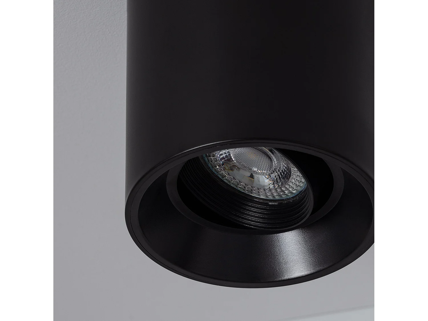 Plafonnier Space Noir avec Ampoule GU10  6000K Blanc froid