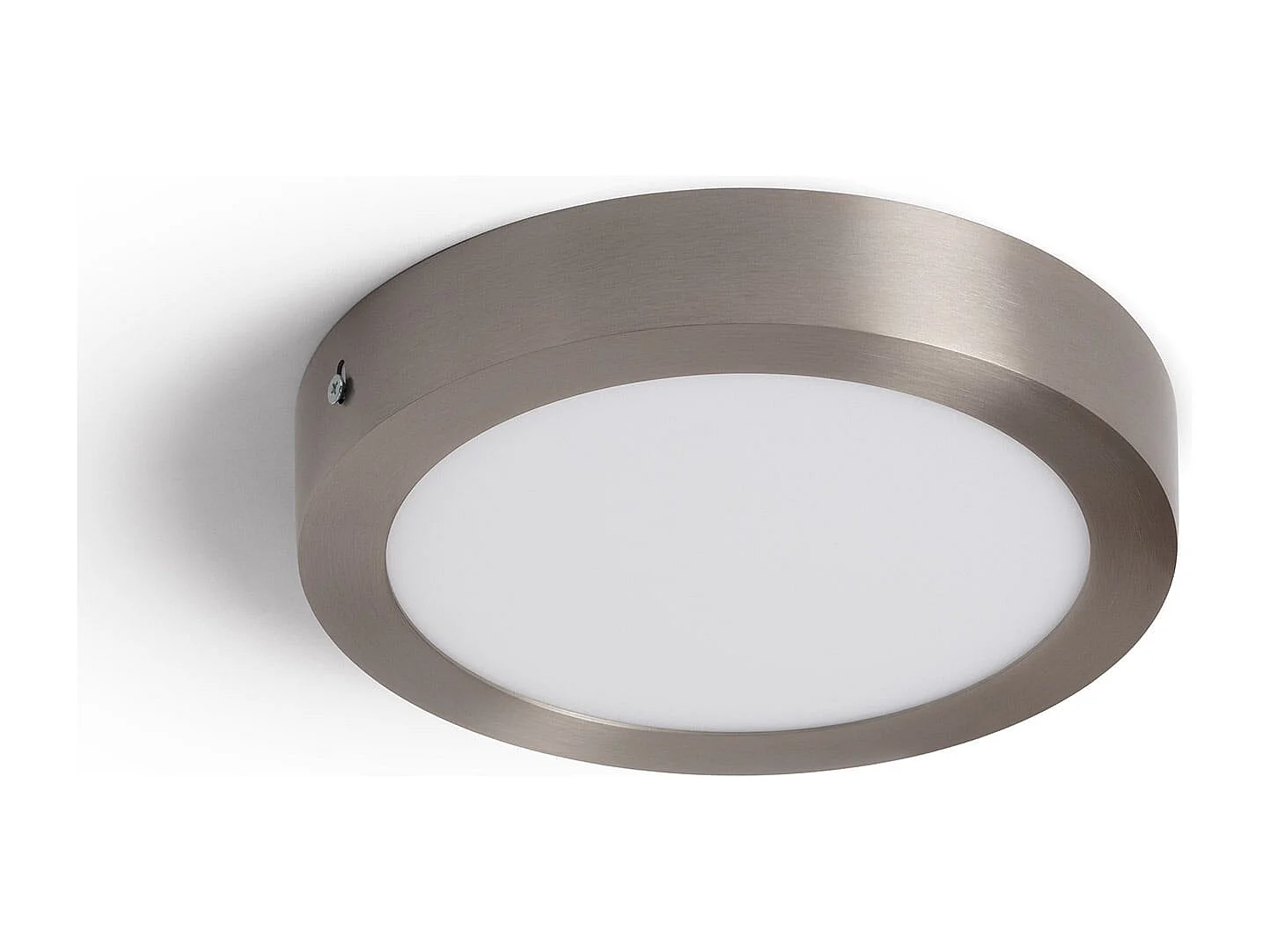 Plafoniera LED 18W Circolare Metallo Ø225 mm Argento 6000K Bianco Freddo