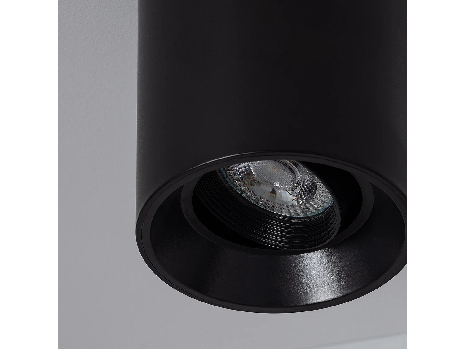 Plafonnier Space Noir avec Ampoule GU10  2700K Blanc chaud