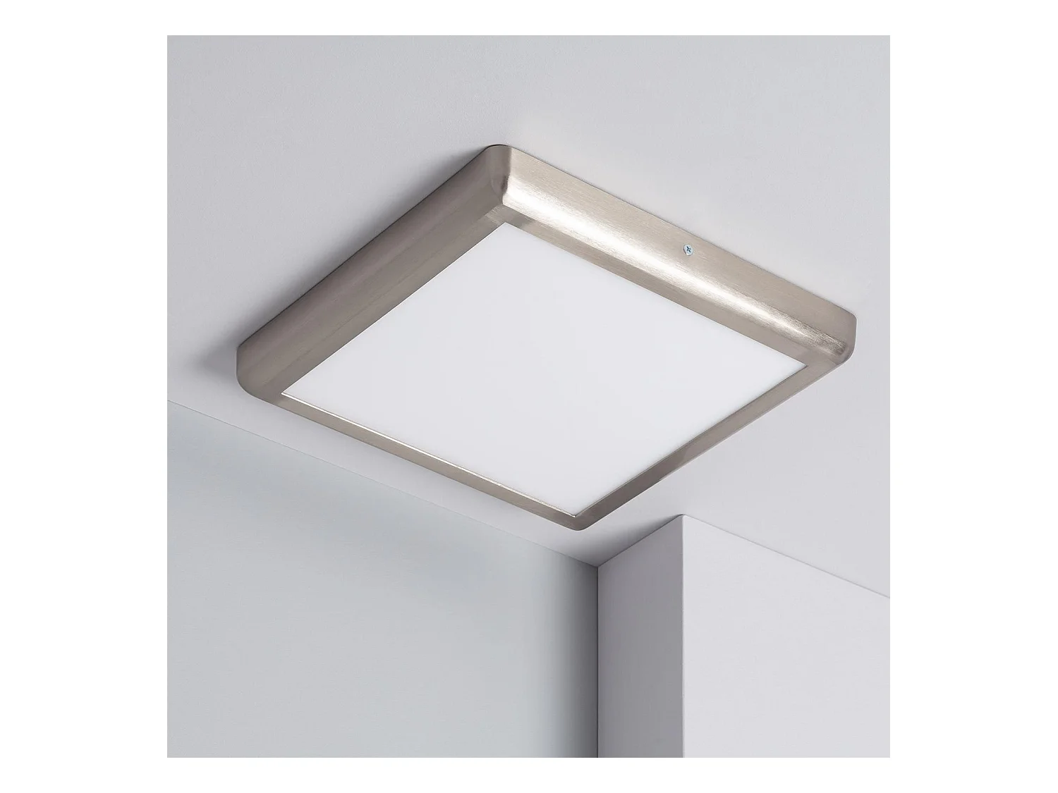Plafón LED 24W Cuadrado Metal 300x300 mm Design Silver 4000K Blanco Neutro