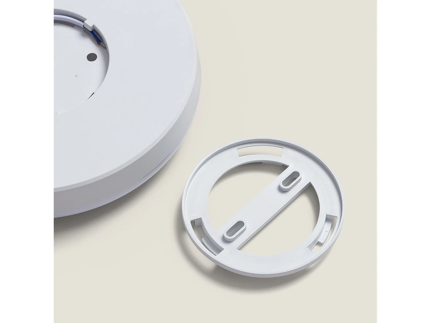 Plafonnier LED 12W Ø216 mm No Flicker avec Détecteur de Présence PIR et Crépusculaire  6500K Blanc froid