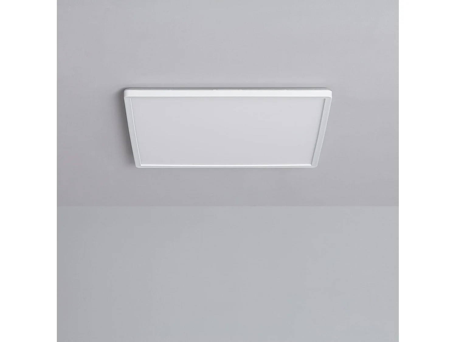 Plafonnier LED Carré Variation par Paliers 3 Niveaux SwitchDimm 24W Double Face 420x420mm 4000K Blanc neutre
