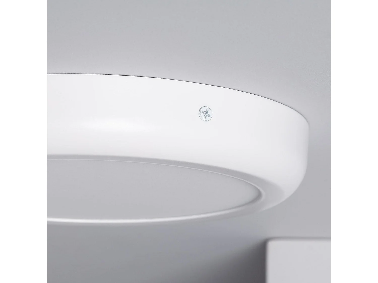 Plafonnier LED Rond 18W Métal Design White Ø225 mm  6000K Blanc froid
