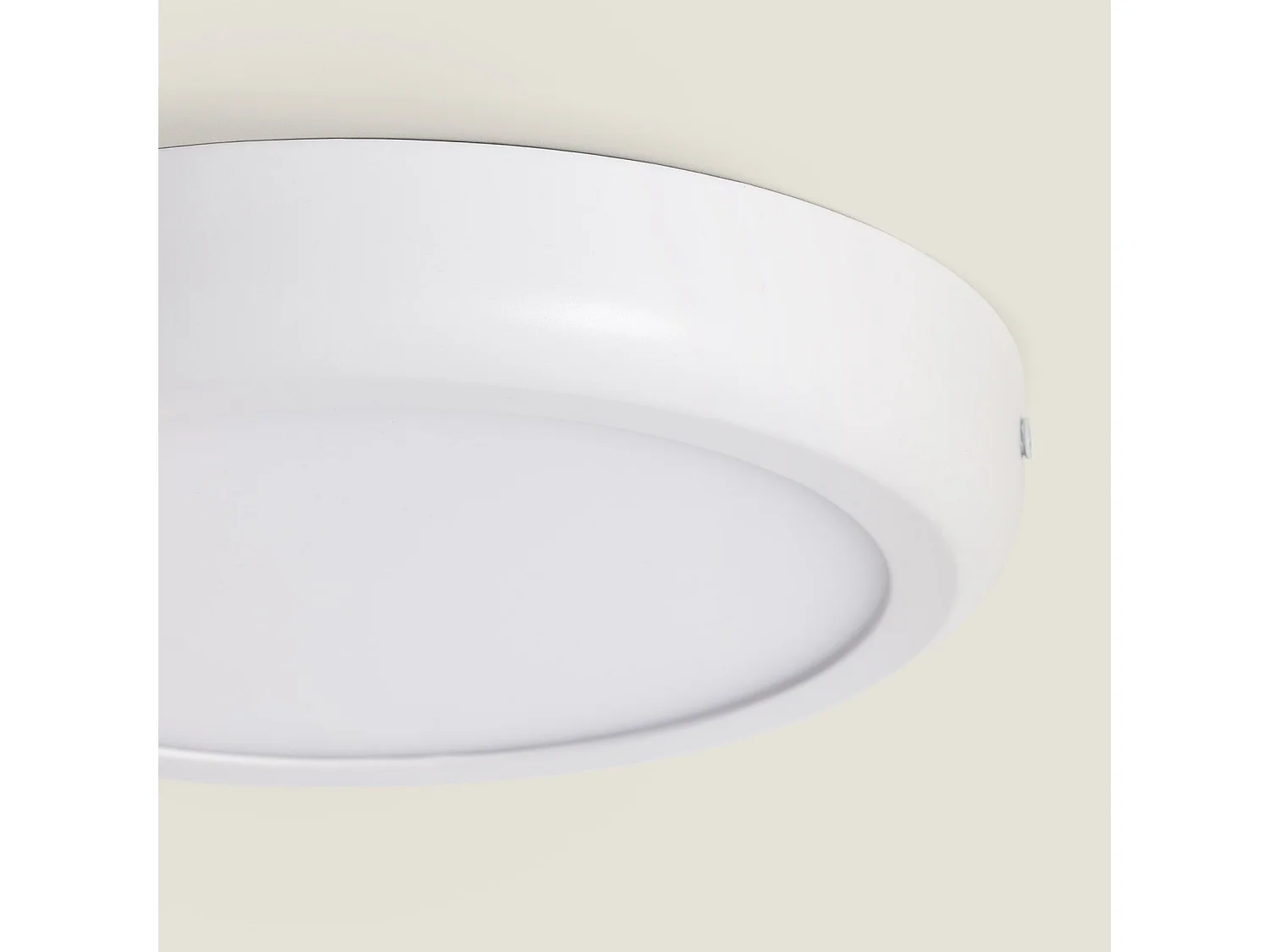Plafonnier LED Rond 18W Métal Design White Ø225 mm  6000K Blanc froid