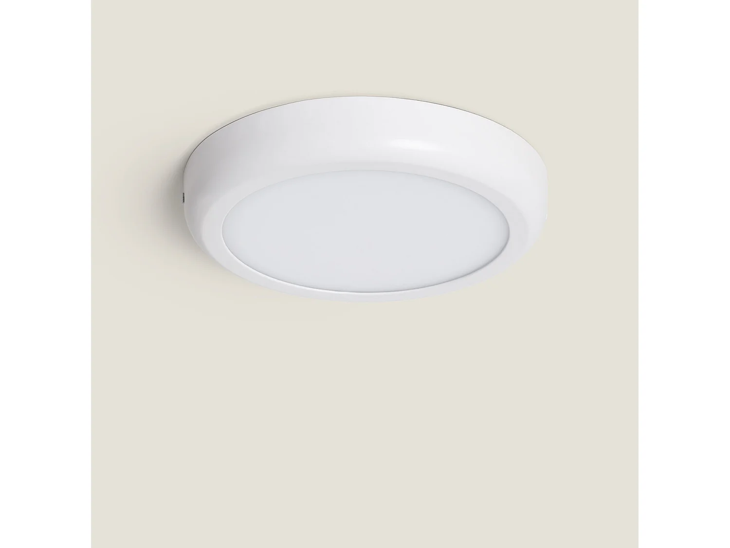 Plafonnier LED Rond 18W Métal Design White Ø225 mm  6000K Blanc froid