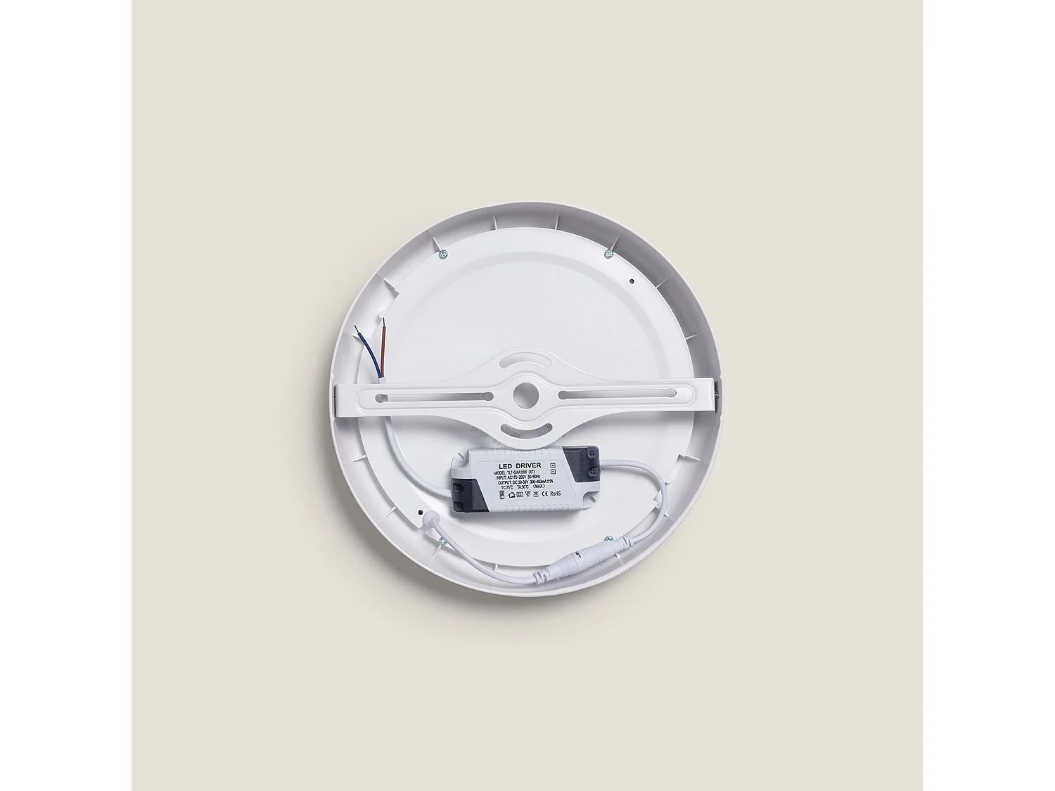 Plafonnier LED Rond 18W Métal Design White Ø225 mm  6000K Blanc froid