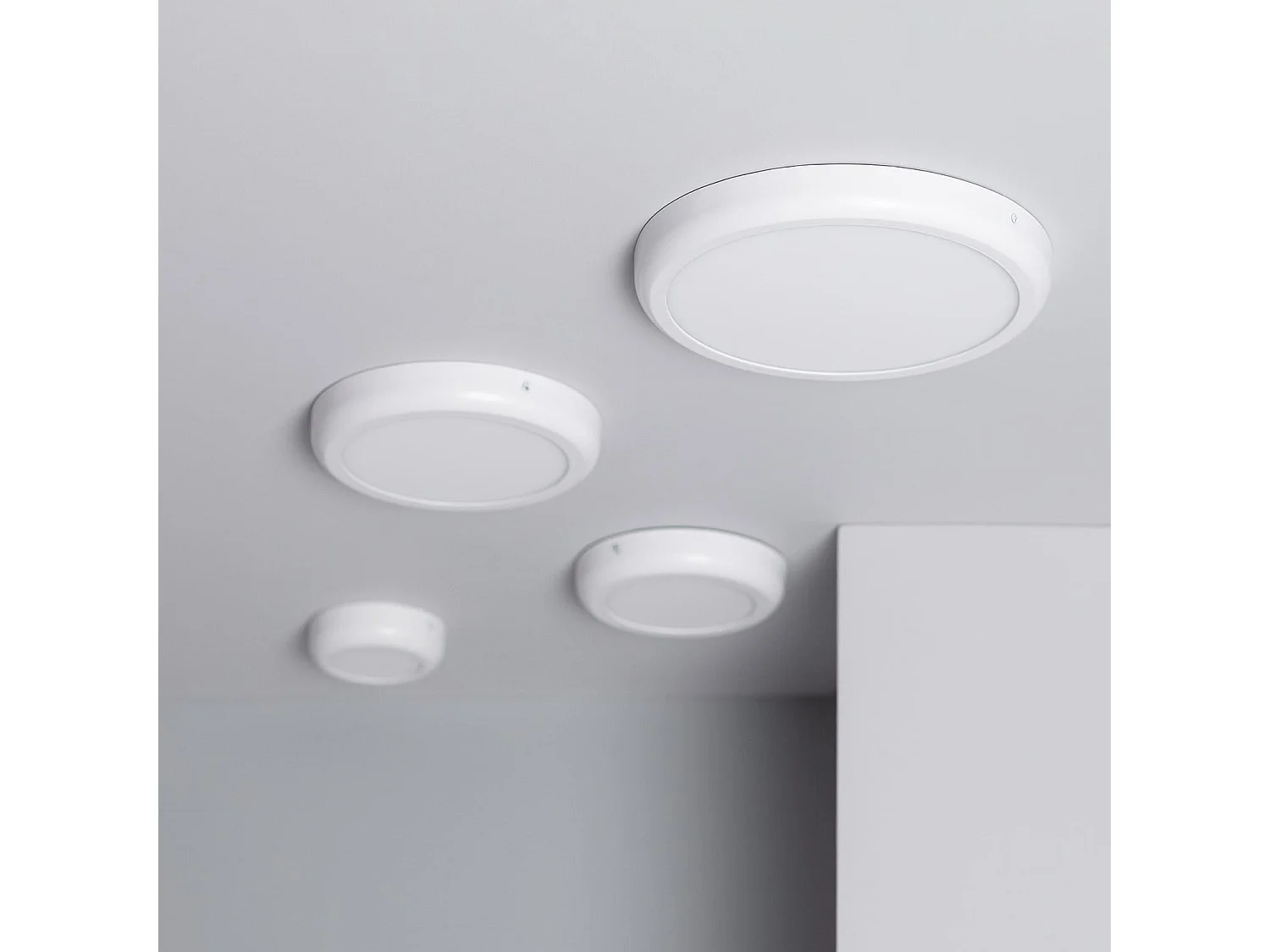 Plafonnier LED Rond 18W Métal Design White Ø225 mm  6000K Blanc froid