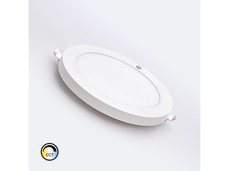 Dalle LED 18W CCT Sélectionnable Ronde Sélectionnable avec Détecteur PIR Coupe Ajustable Ø50-170 mm Sélectionnable (chaud-neutre-froid)