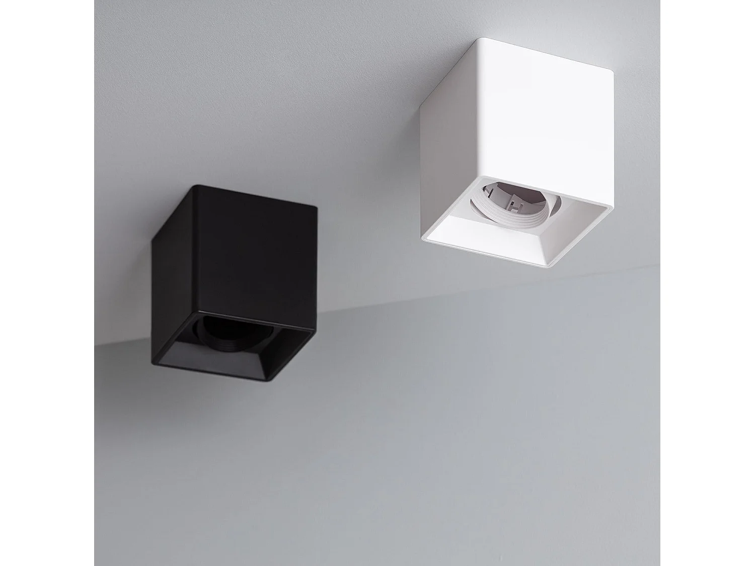 Aplique de Techo Cuadrado Space Blanco