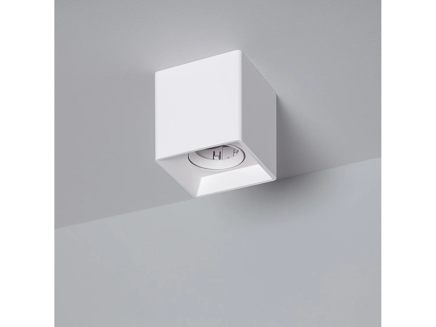 Aplique de Techo Cuadrado Space Blanco