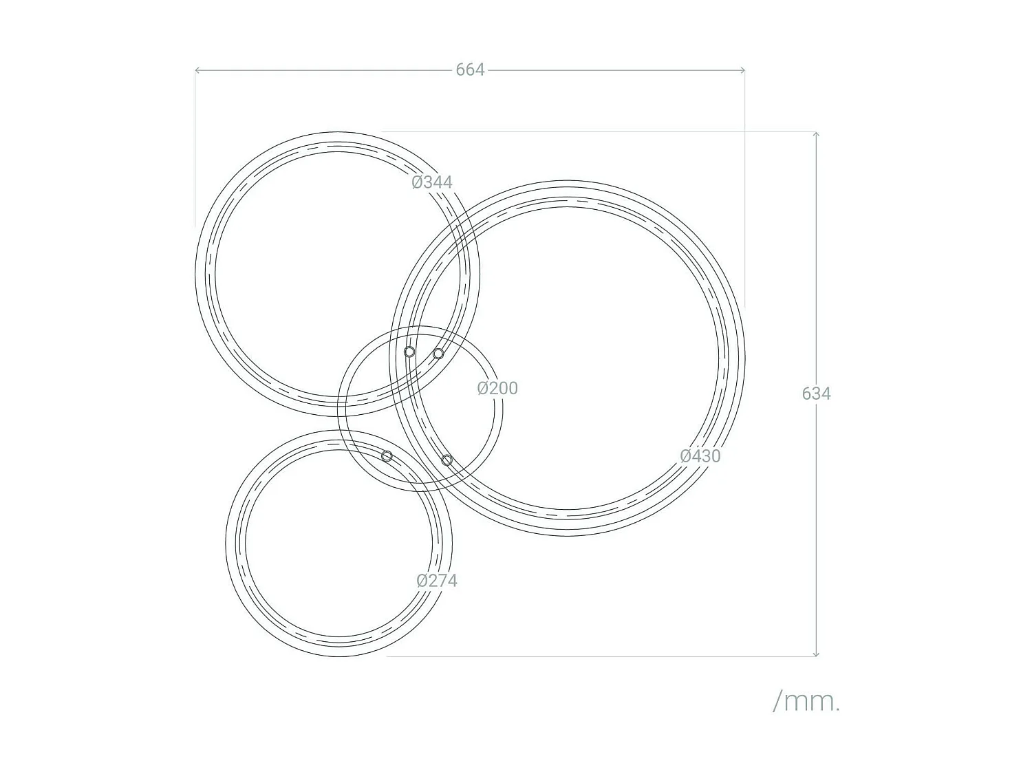 Lampada da Soffitto LED 31W Metallo Big Eklips Berno 3000K Bianco Caldo