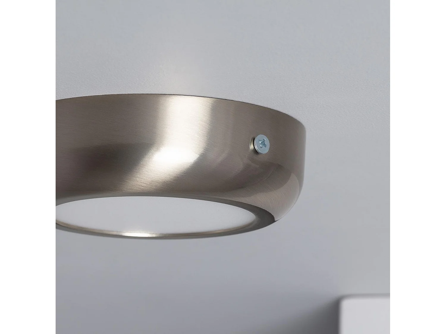 Plafonnier LED Rond Métal Design Silver 6W Ø120mm  4000K Blanc neutre