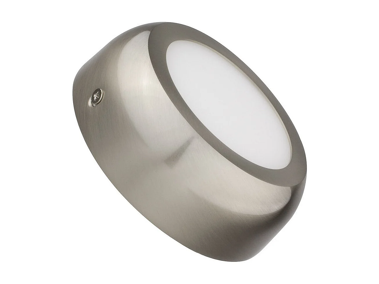 Plafoniera LED 6W Circolare Metallo Ø120 mm Design Argento 4000K Bianco Naturale