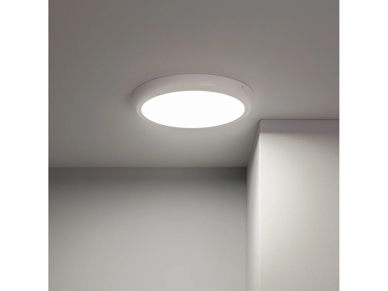 Plafonnier LED Rond Métal 24W Design White Ø300mm 4000K Blanc neutre