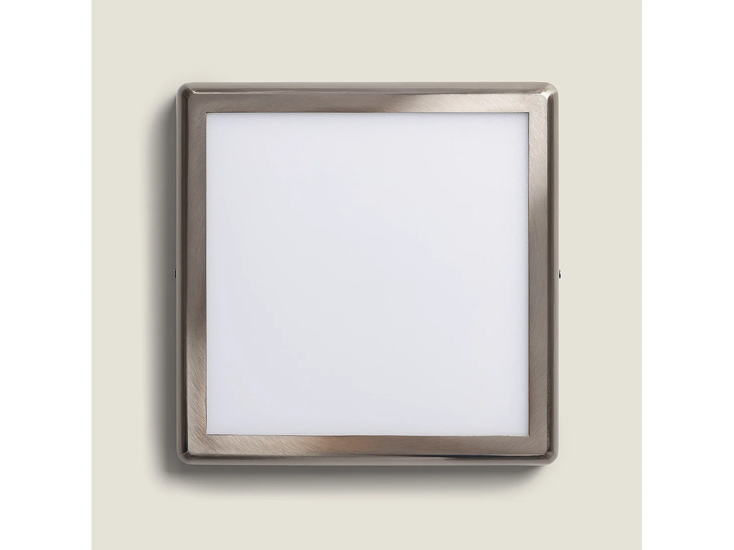 Plafonnier LED Carré 24W Métal Design Silver 300x300mm  3000K Blanc chaud
