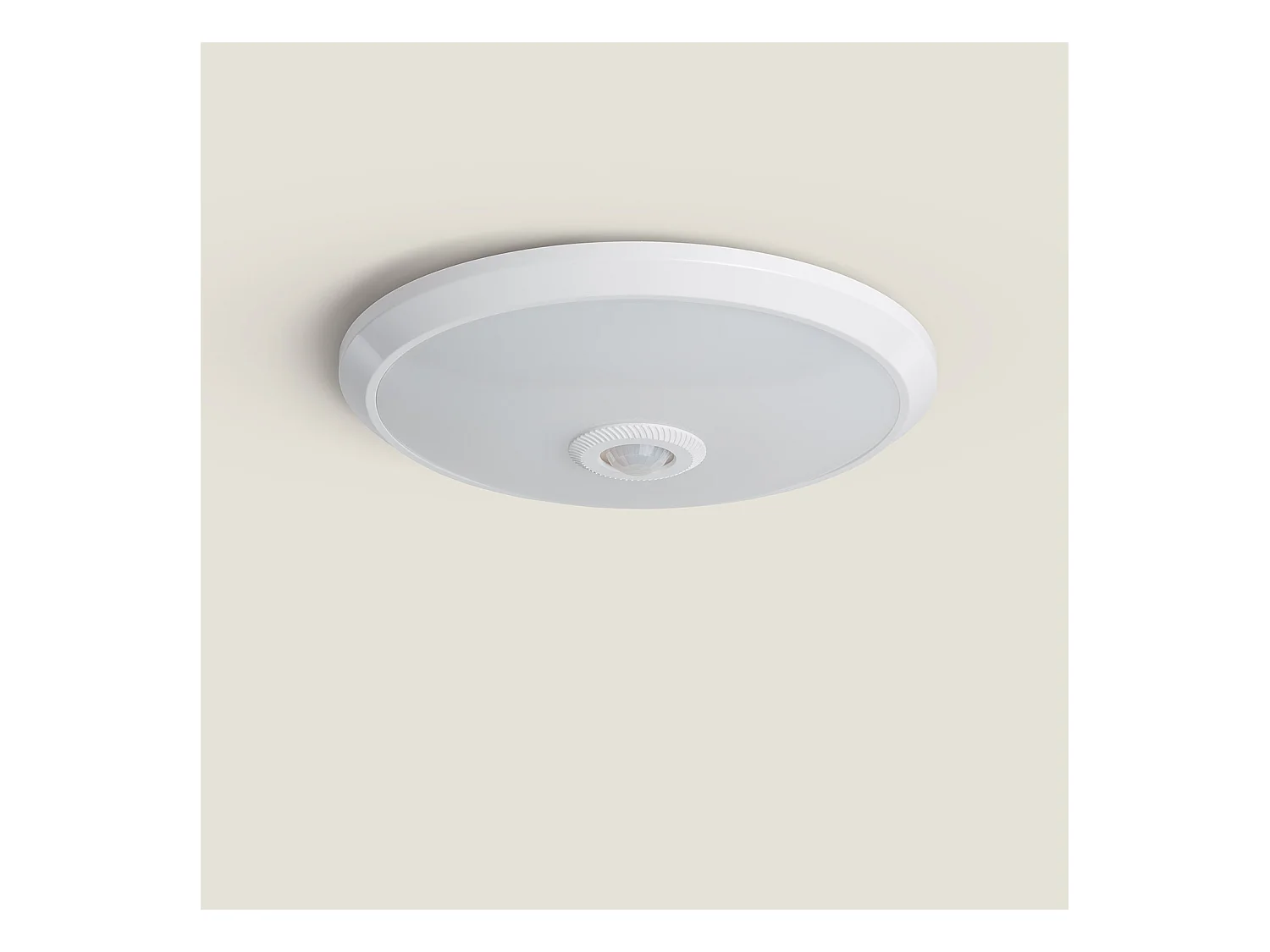 Plafoniera LED 15W con Sensore di Movimento PIR e Crepuscolare Design 4000K Bianco Naturale