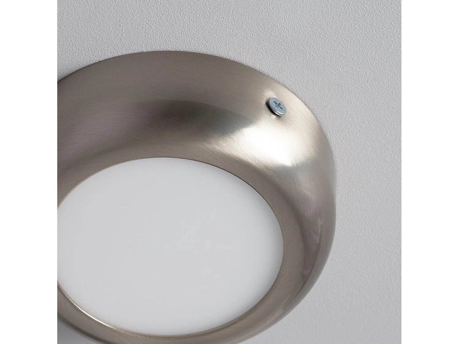 Plafón LED 6W Circular Metal Ø120 mm Design Silver 3000K Blanco Cálido