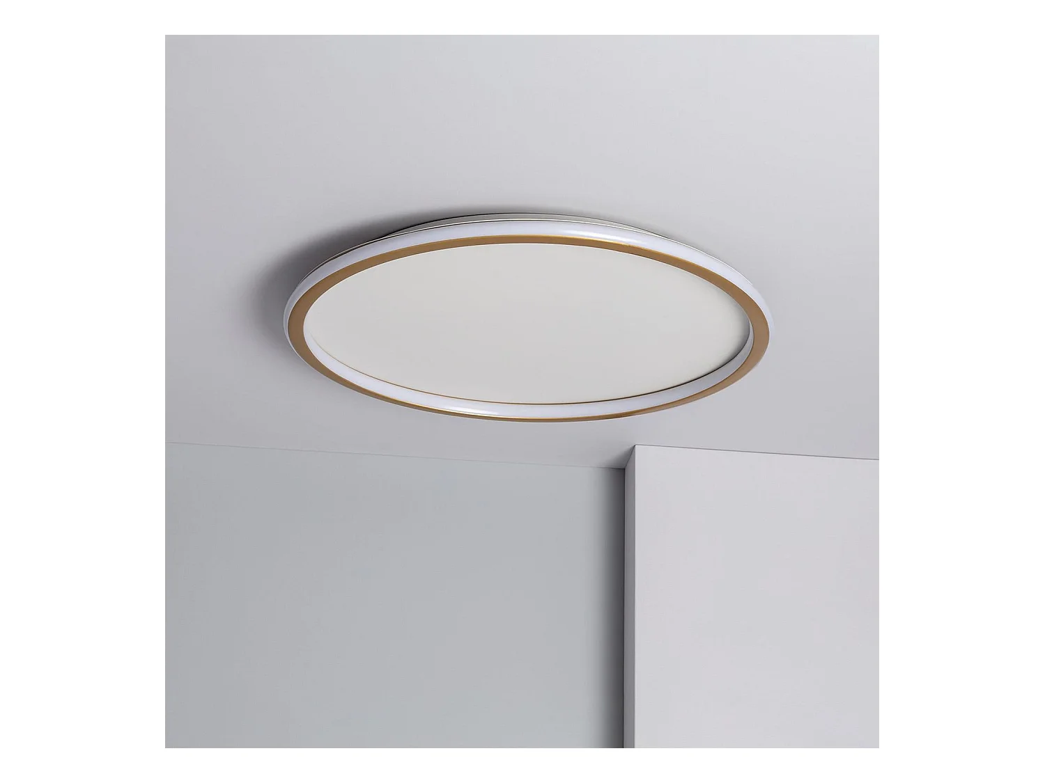 Plafonnier LED Rond Métal CCT Sélectionnable Allharo 36W Ø600 mm Sélectionnable (chaud-neutre-froid)